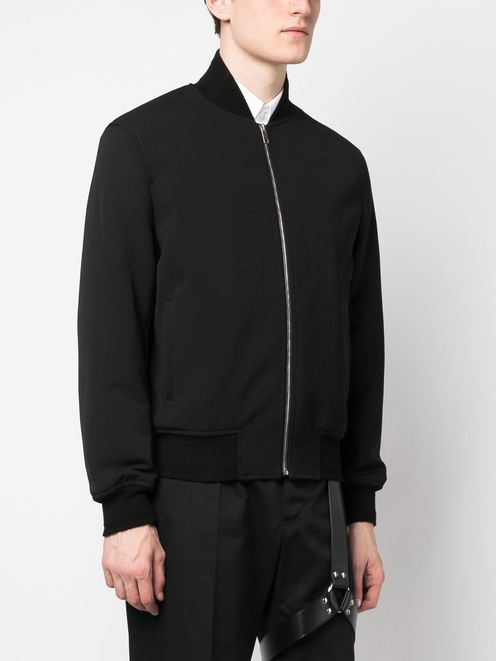 Givenchy Wool Bomber Jacket With Ribbed Cuffs In Multi