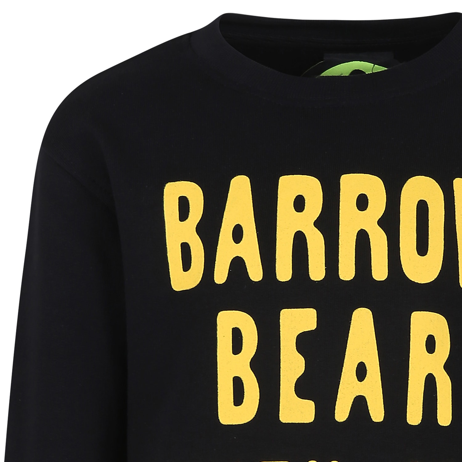 Barrow Black Sweatshirt For Kids With Logo And Bear In Black