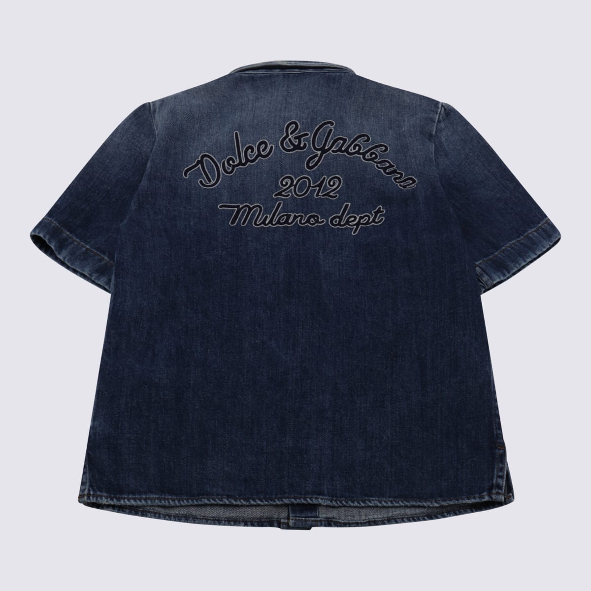 Dolce & Gabbana Blue Cotton Shirt In Blue