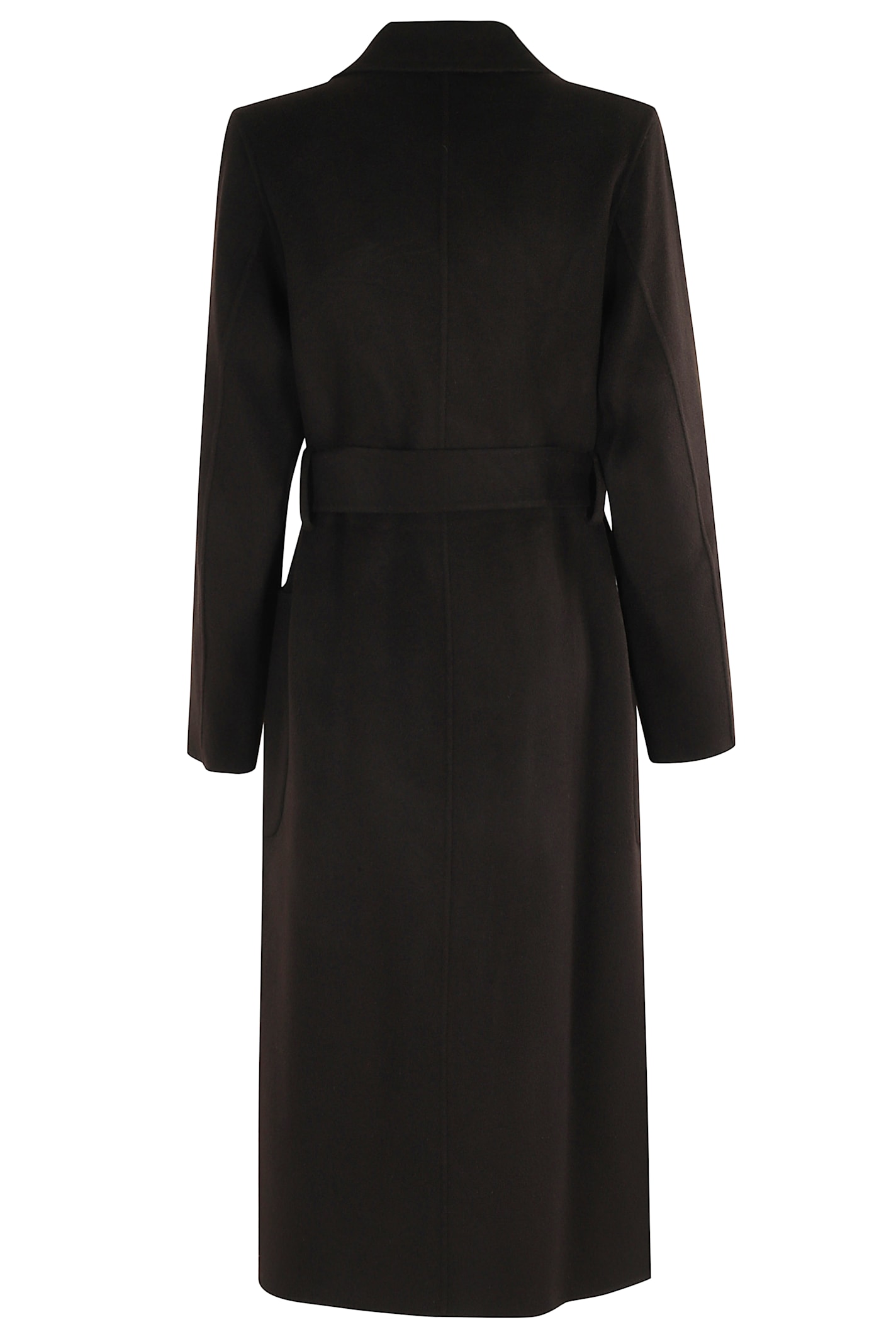 Ivy & Oak Wool Belted Trench Coat In Brown