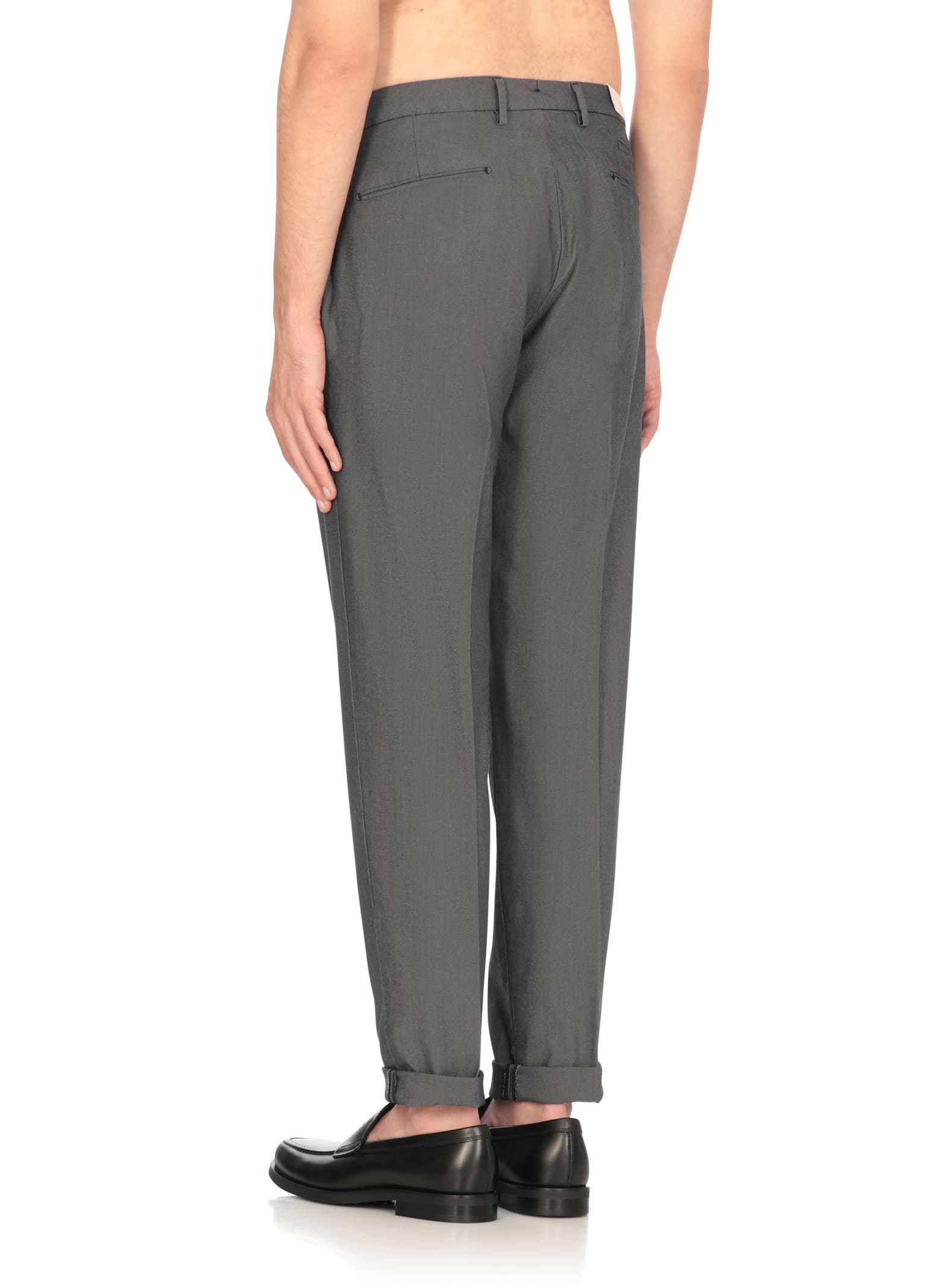 Briglia 1949 Pants With Micro Pattern In Gray