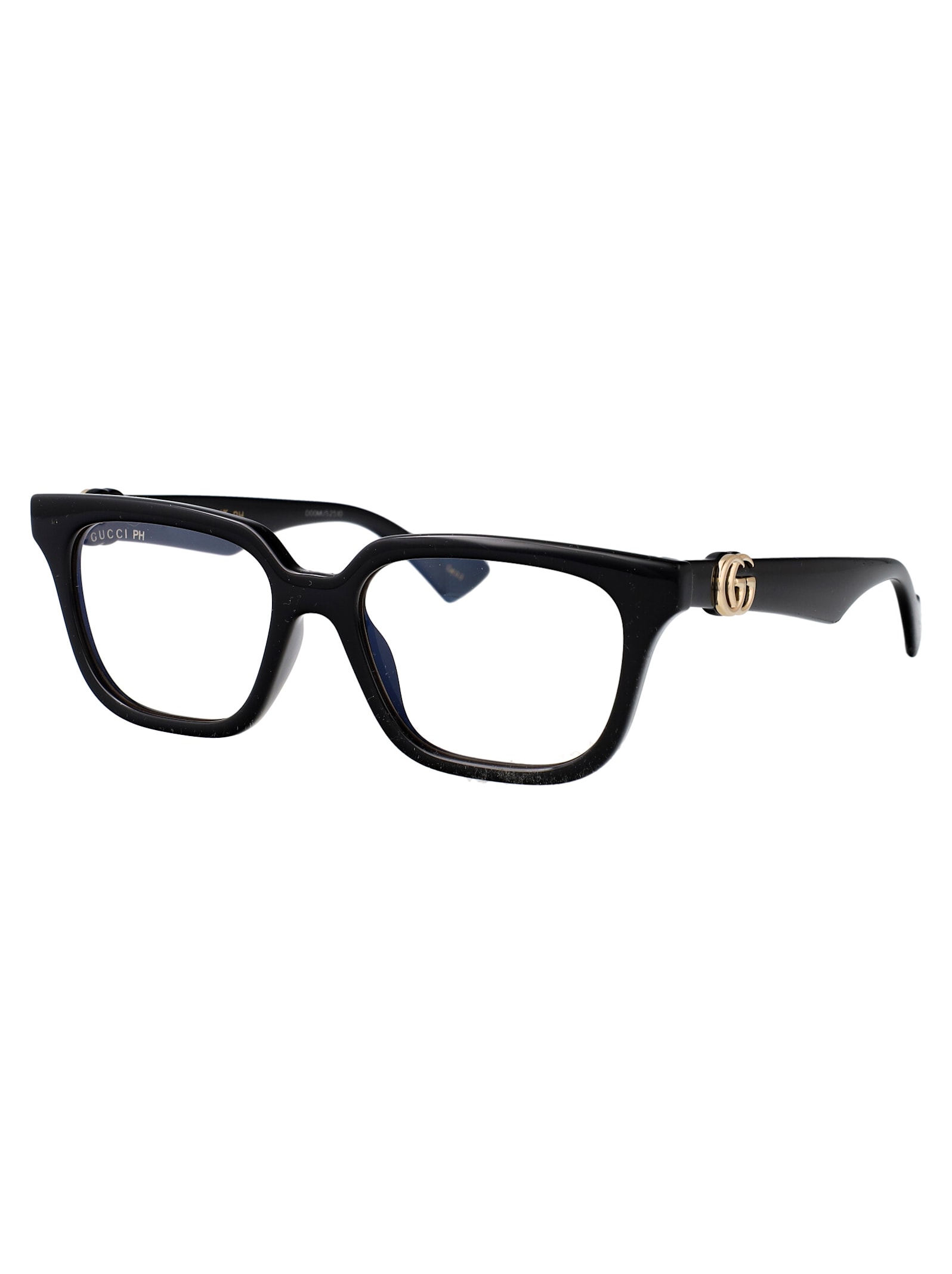Gucci Gg1536o Square-frame Glasses In 001 Black Black Transparent