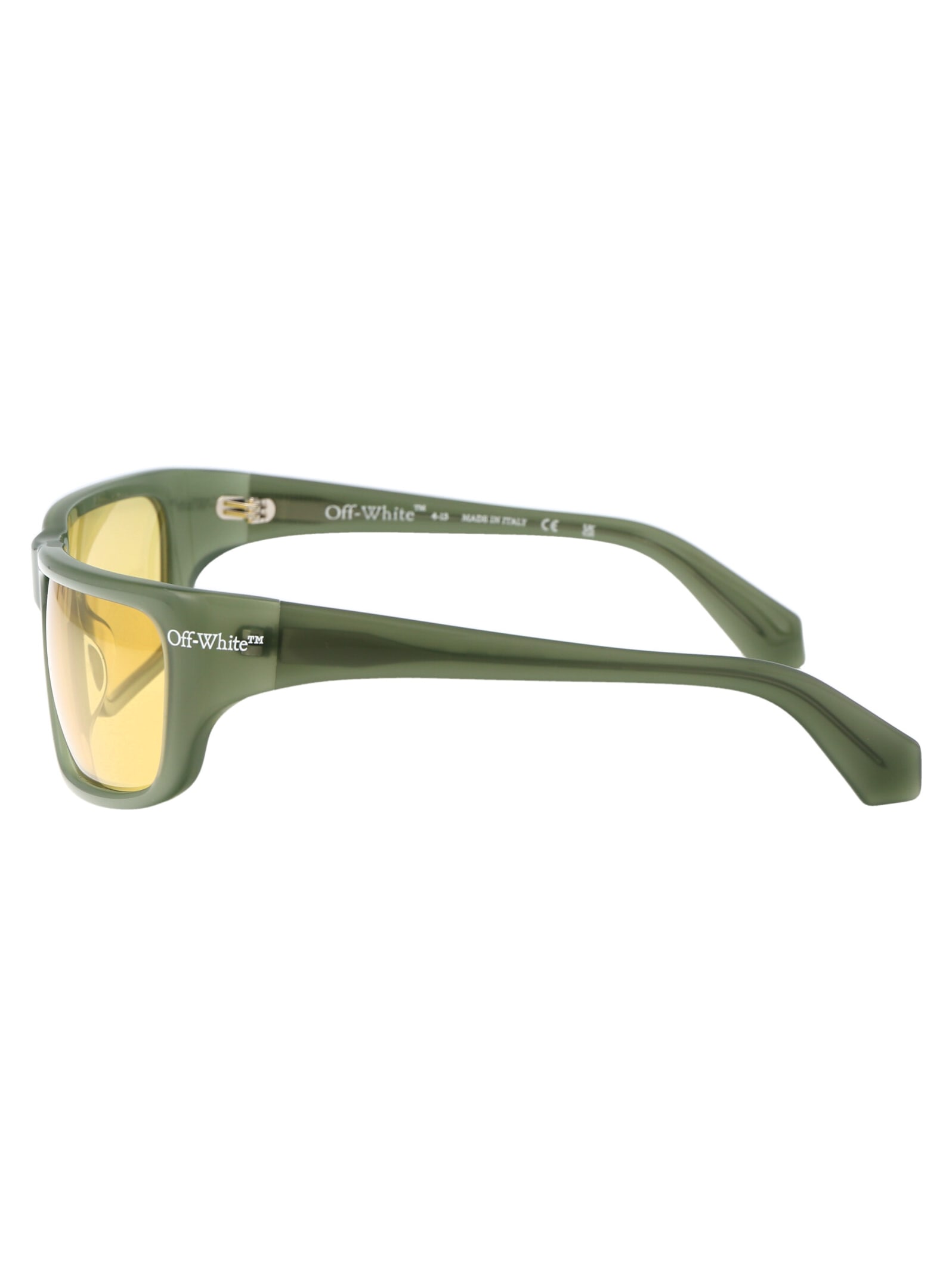 Shop Off-white Bologna Sunglasses In 5518 Sage Green