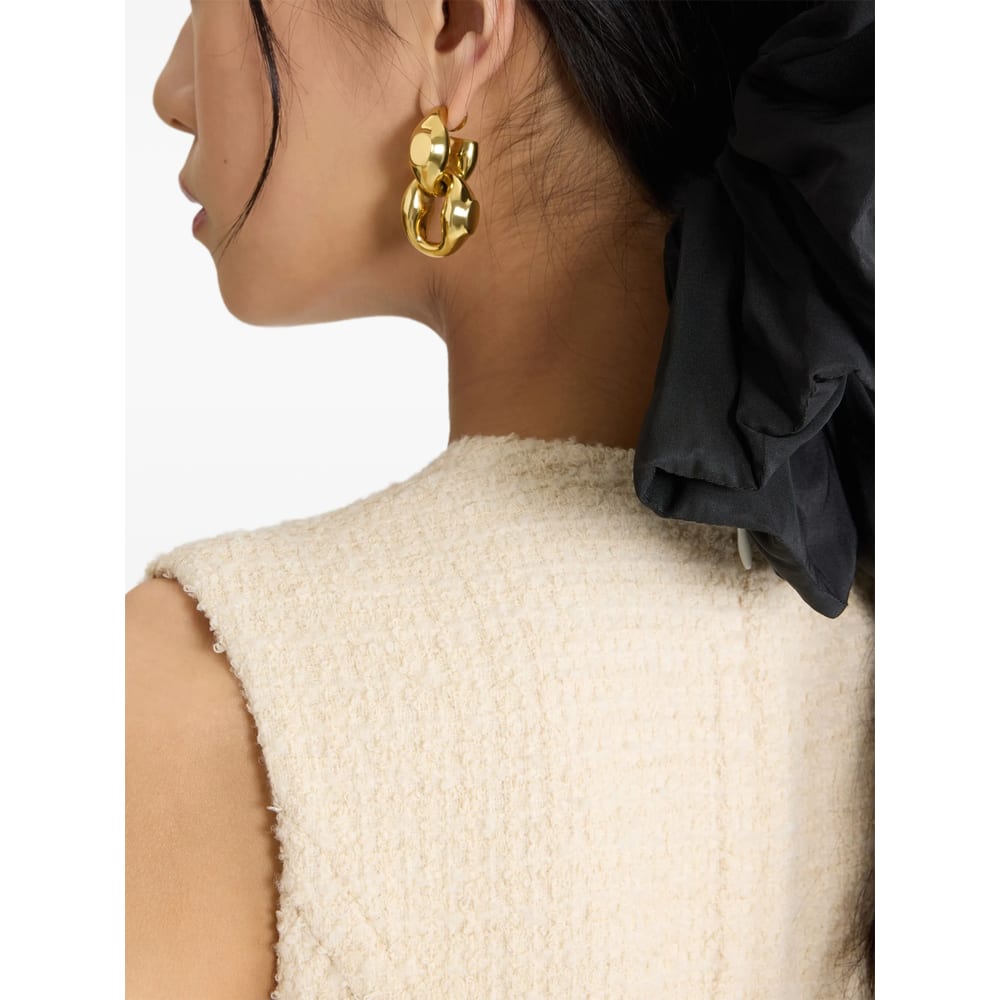 Patou Tweed And Faille Minidress In Neutral