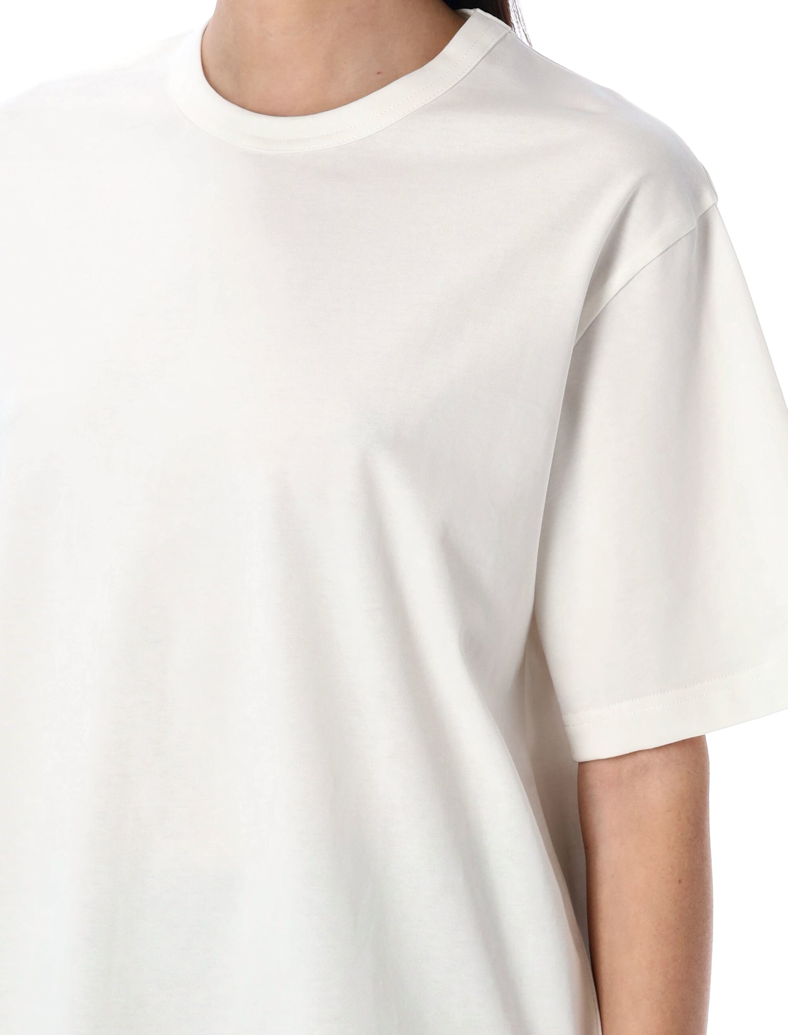 Studio Nicholson White Crewneck T-shirt In Optic White