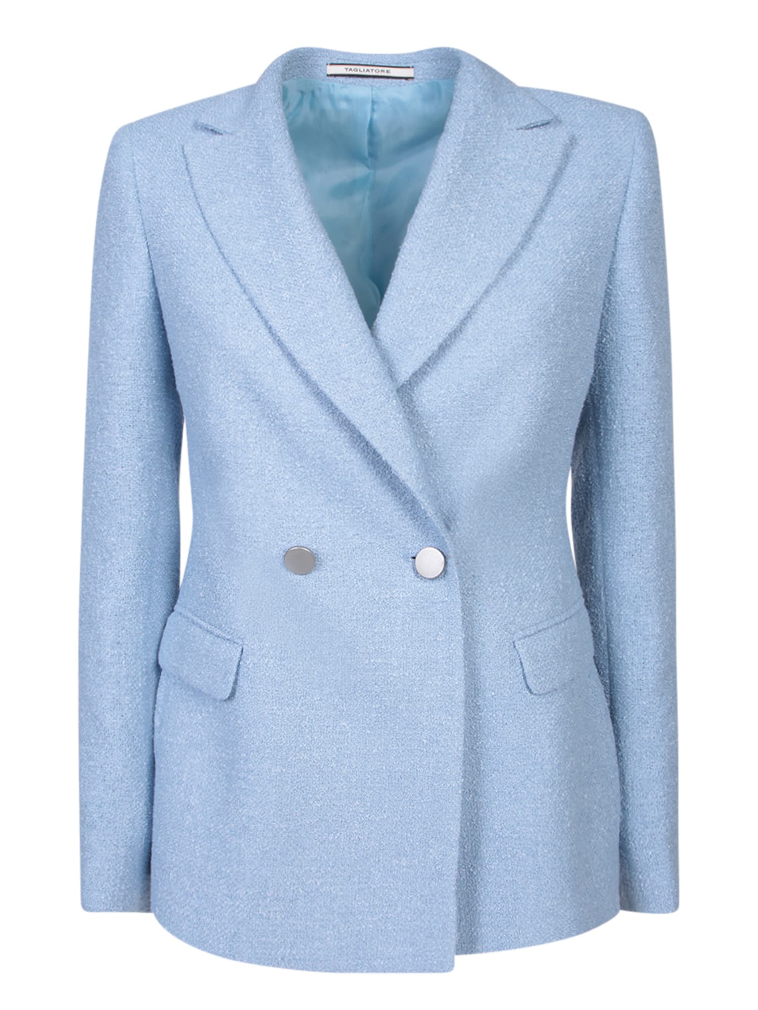 Shop Tagliatore Albar Light Blue Jacket