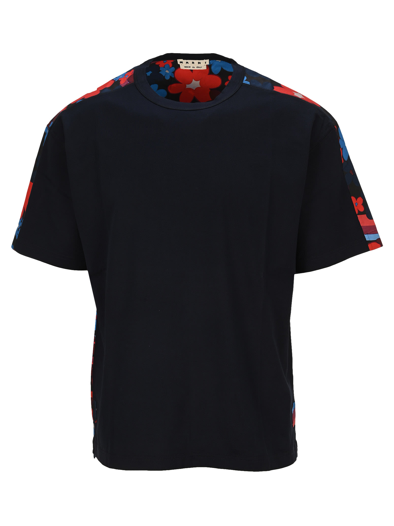 Click to view more detailed imagery on our partner's website Marni Floral Back T-shirt In Navy Flower