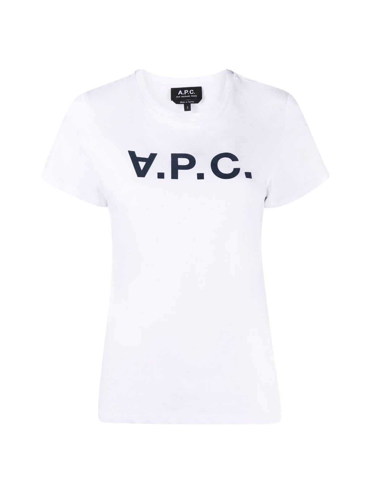 Shop Apc T-shirt Vpc Blanc F In Iak Dark Navy