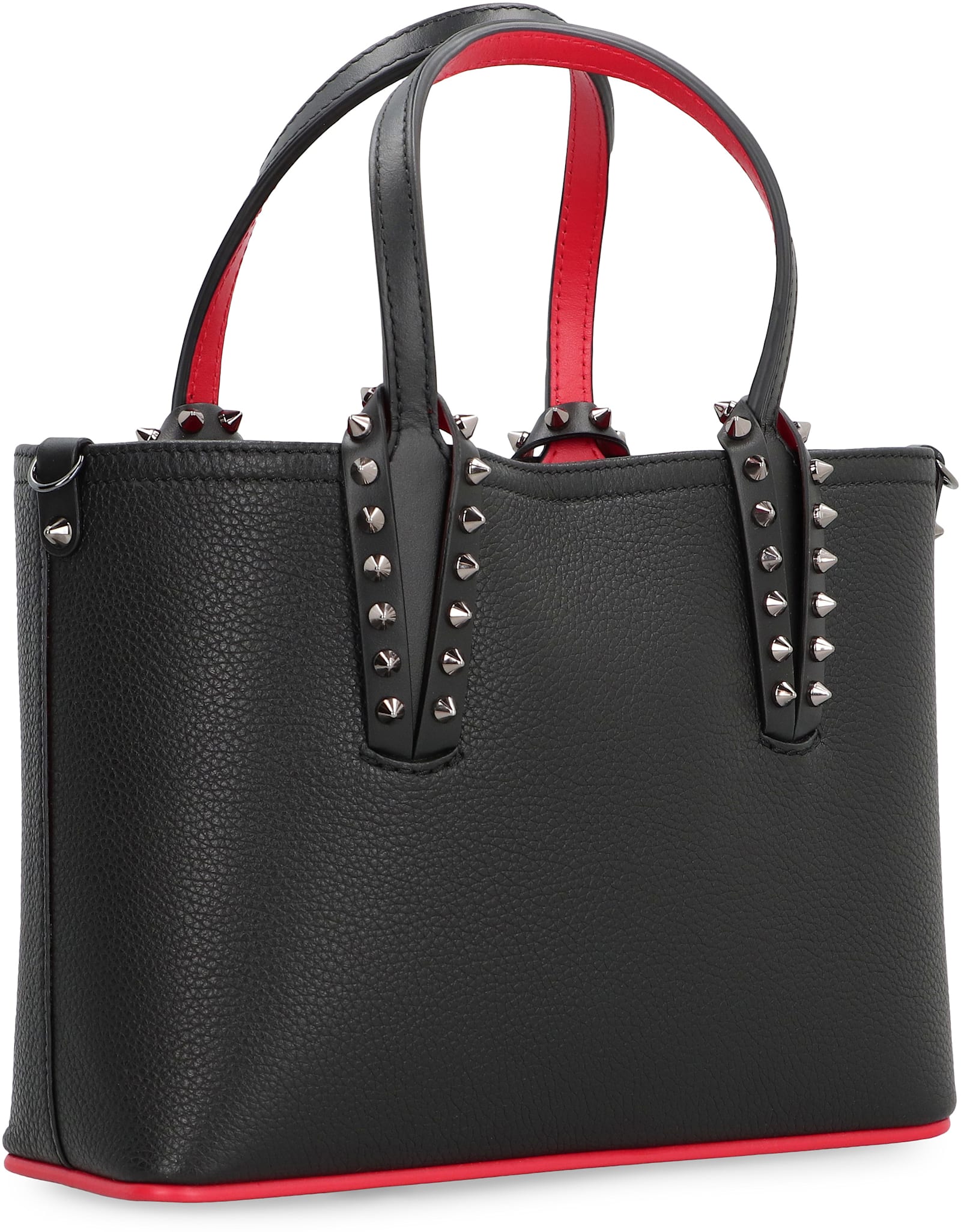 Shop Christian Louboutin Cabata Leather Mini Tote In Black