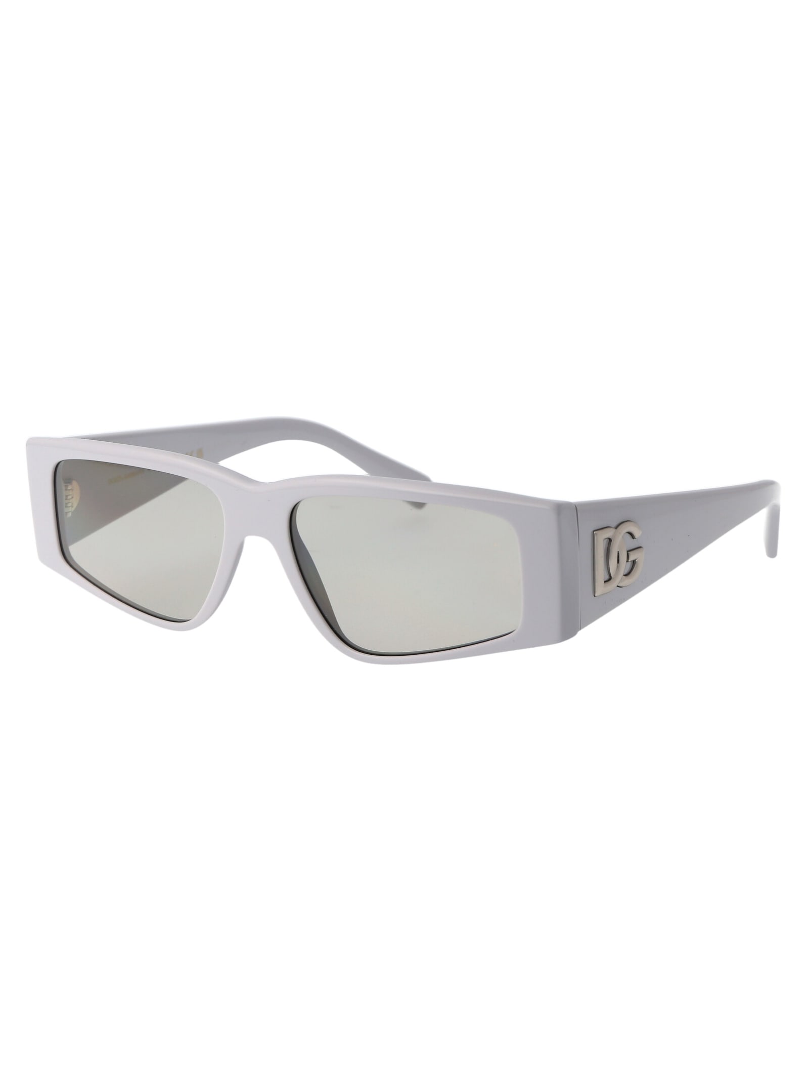 Shop Dolce &amp; Gabbana Eyewear 0dg4453 Sunglasses In 341887 Light Grey