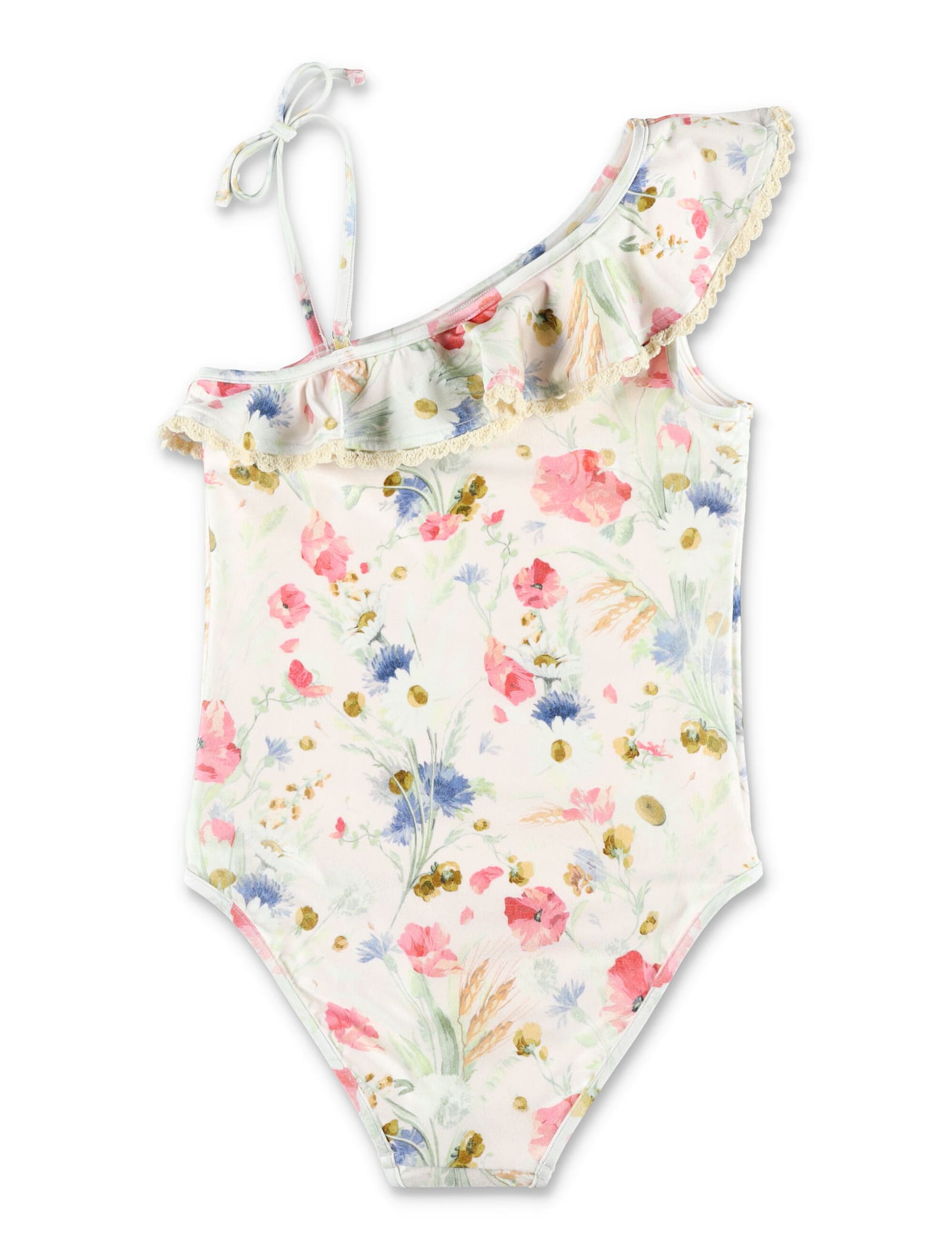 Zimmermann Lucky Kids Frill Swimsuit In Multi