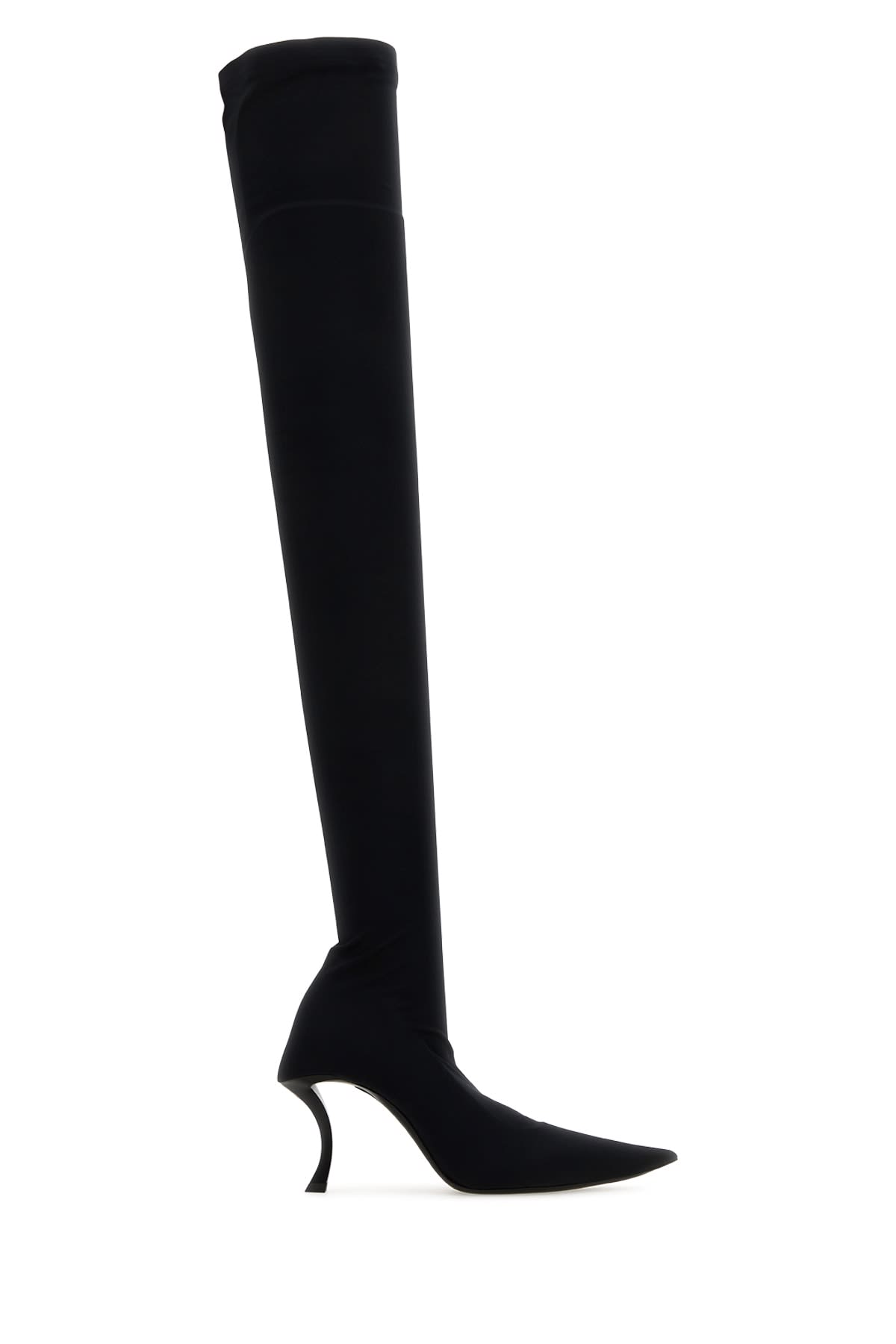 Balenciaga Hourglass Stretch-knit Over-the-knee Boots In Black