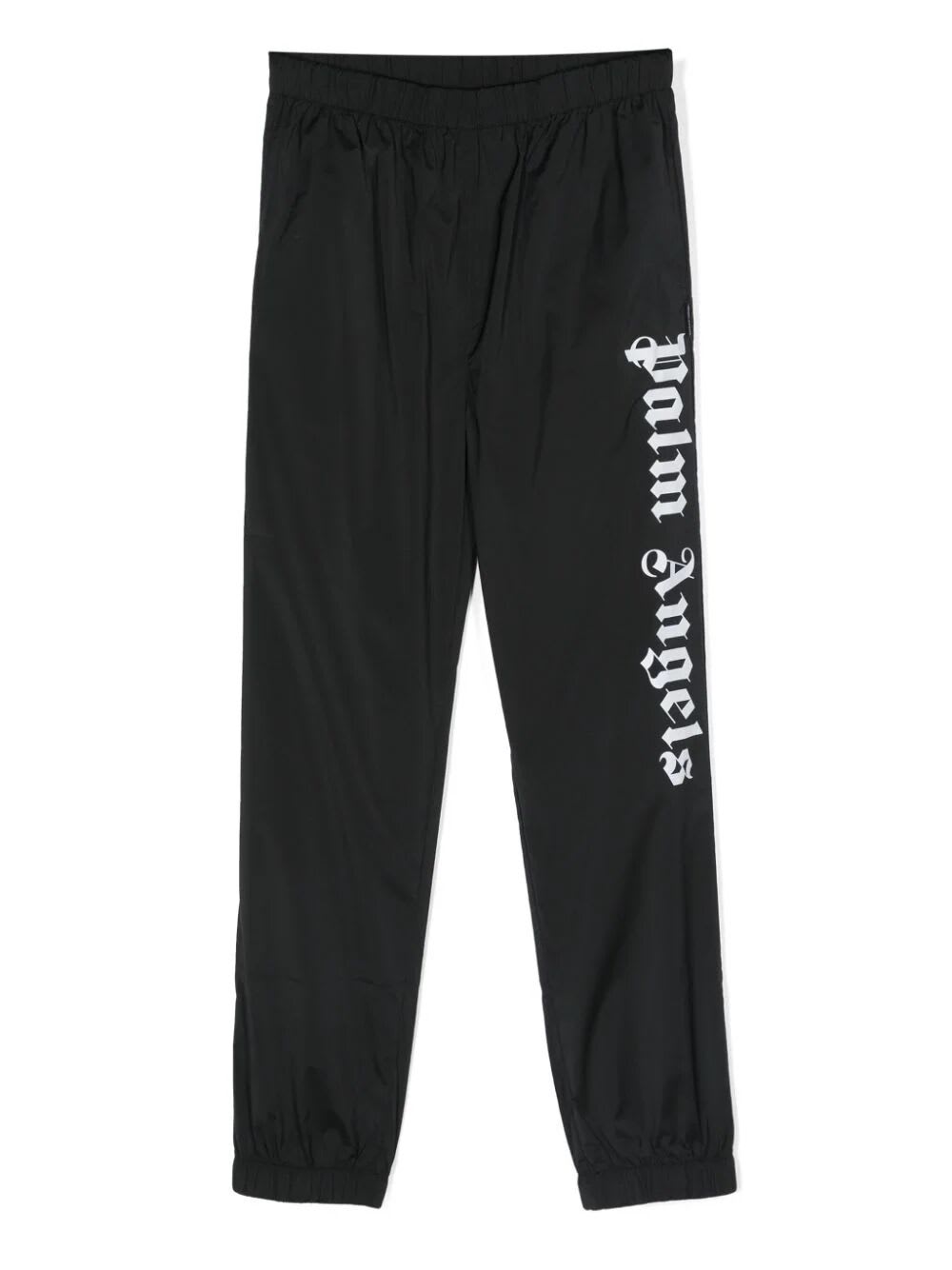 Palm Angels Kids' Overlogo Aftersport Pants In Black White