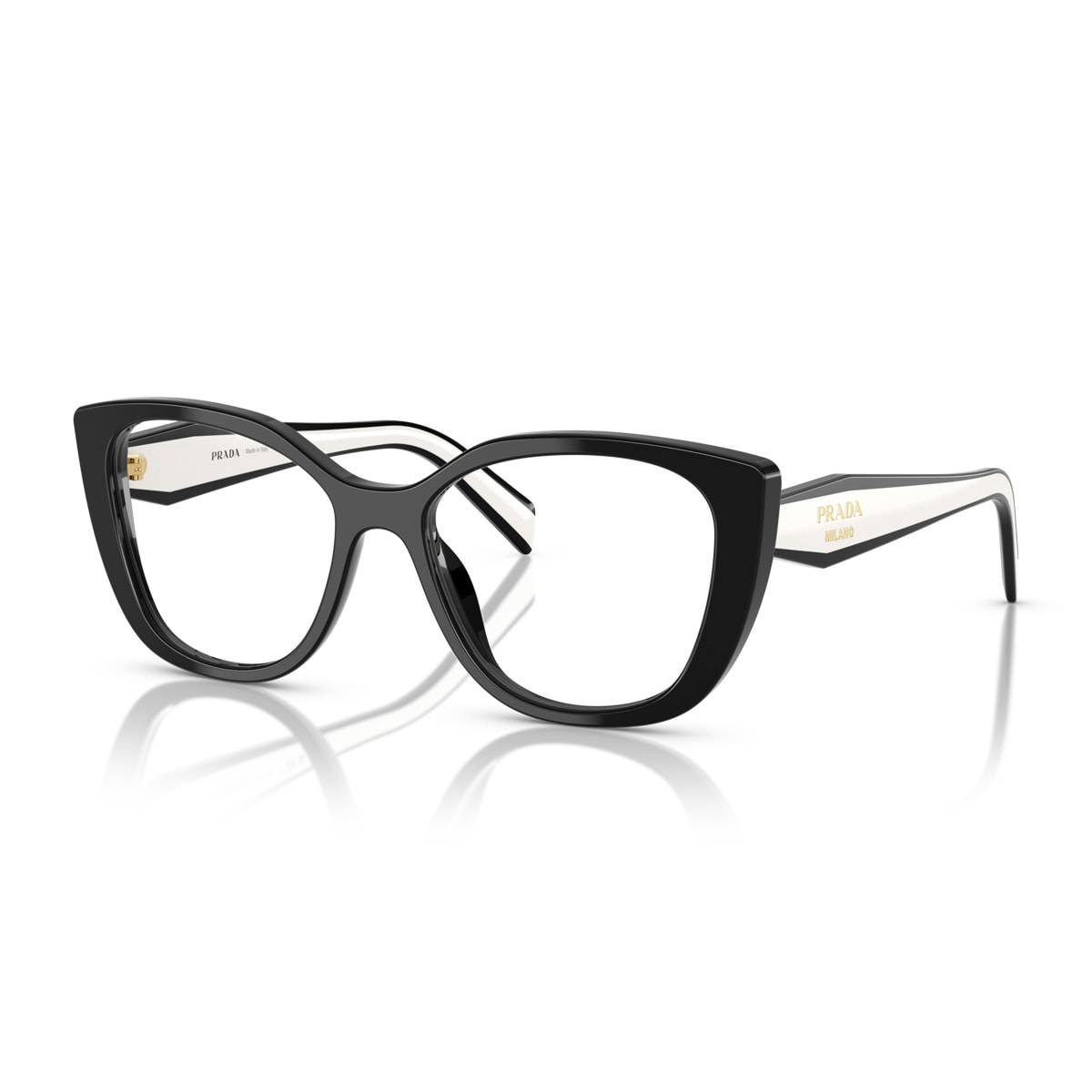 Prada Pr B04v 16k1o1 Nero Bianco Glasses