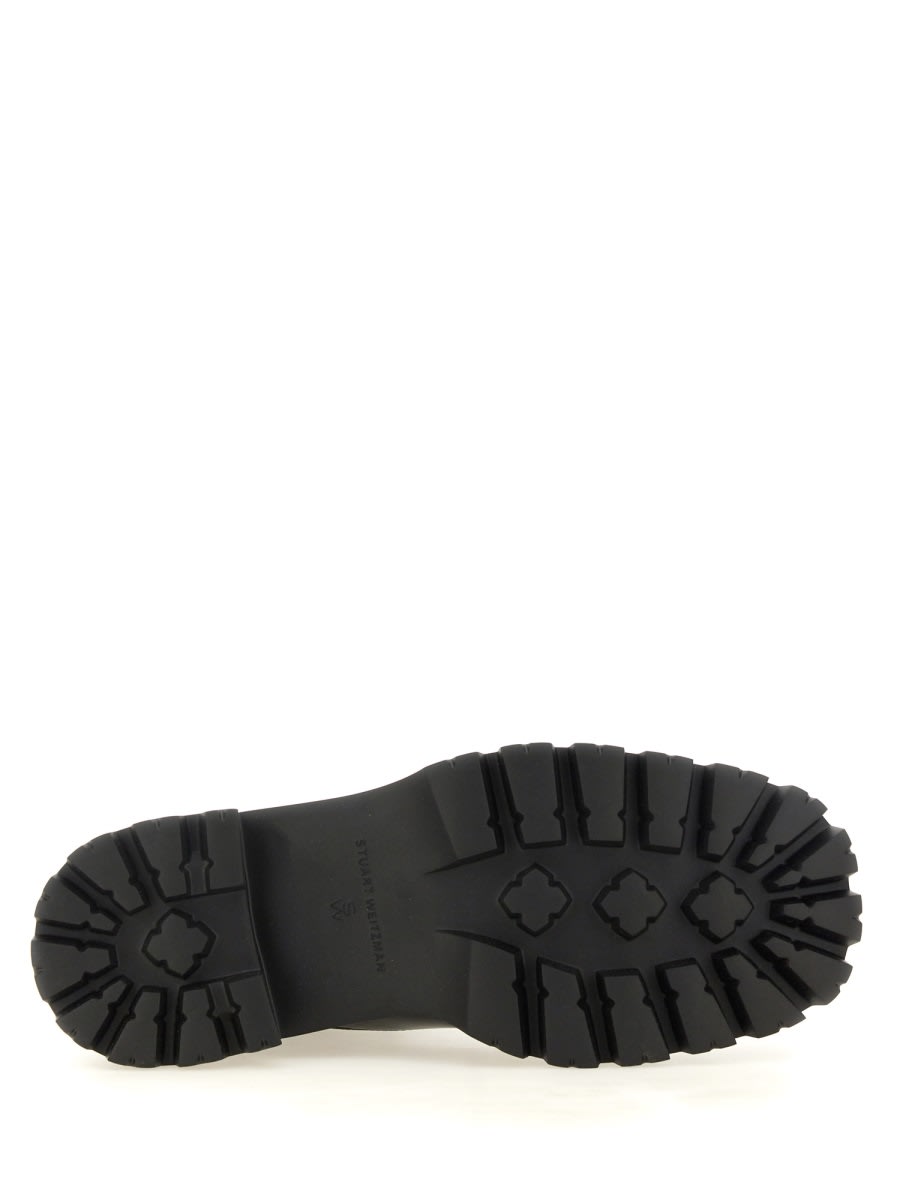 Stuart Weitzman Emerson Leather Ranger Booties In Black