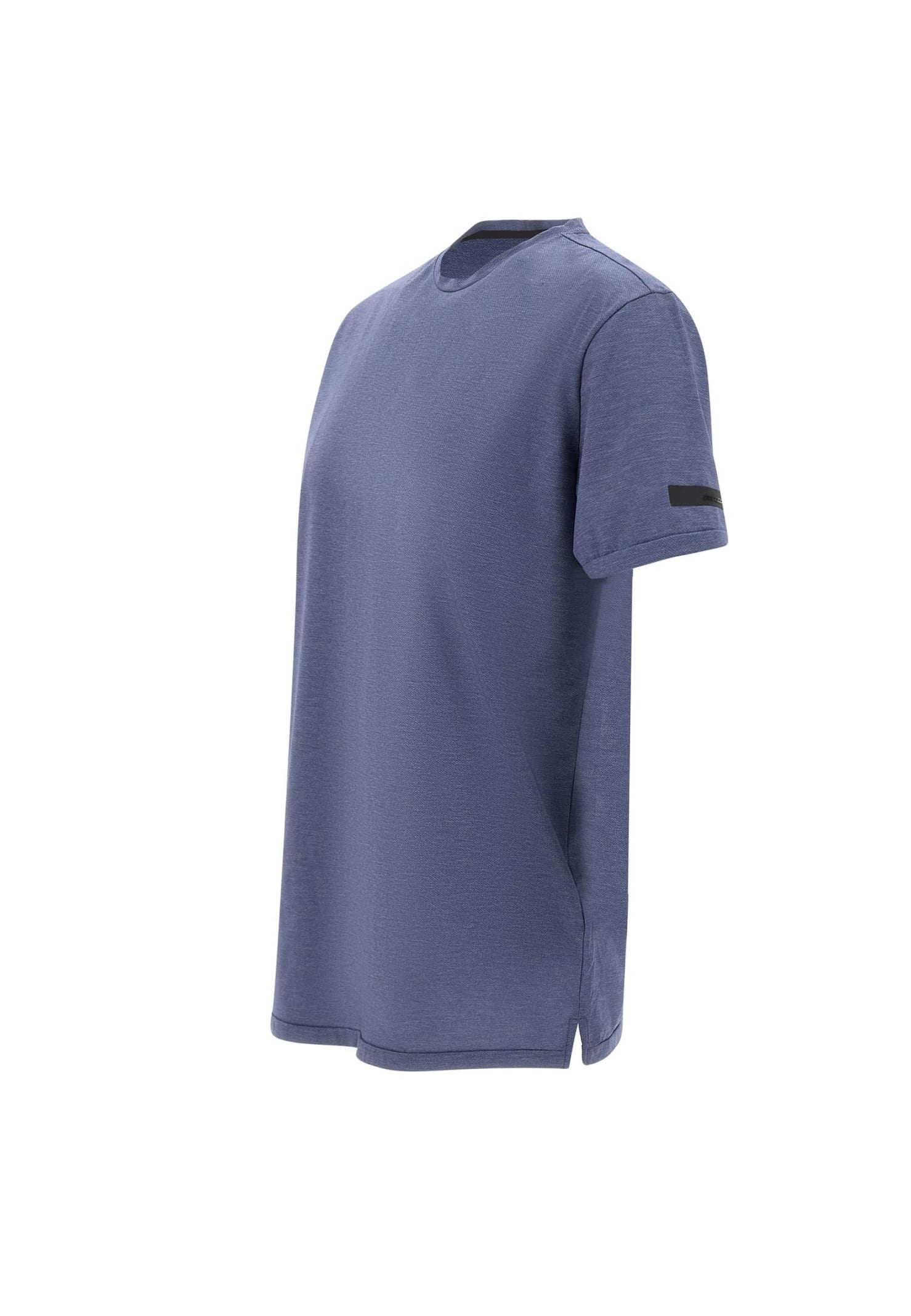 Shop Rrd - Roberto Ricci Design Summer Smart T-shirt Fine Oxford Fabric In Blue