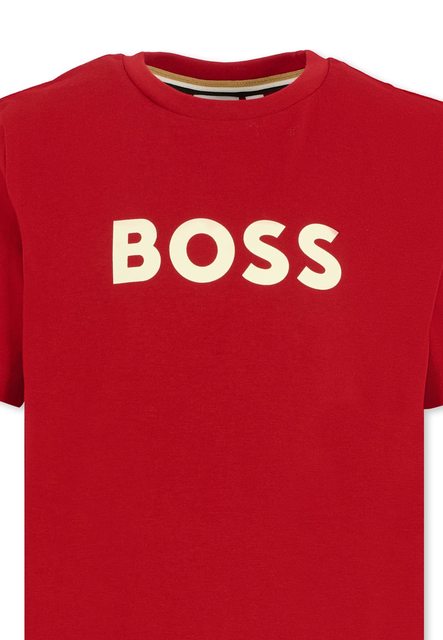 Hugo Boss Red T-shirt For Boy With Logo In Red
