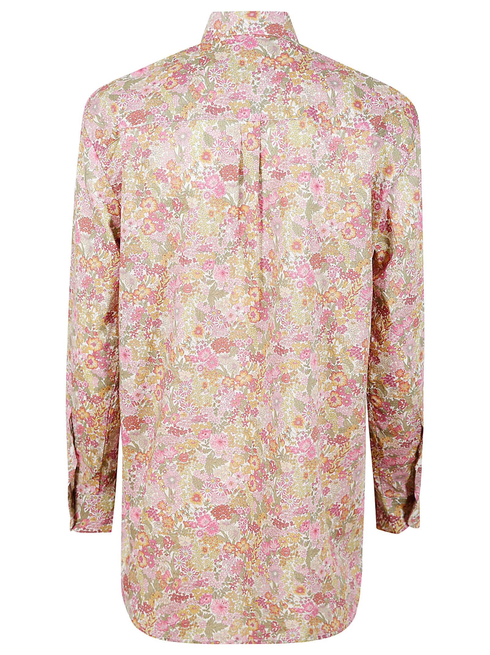 Mc2 Saint Barth Brigitte Floral Pattern Cotton Shirt In Multi
