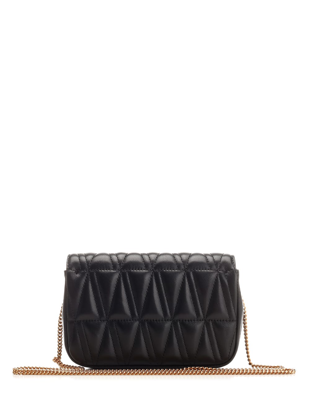 Shop Versace Mini Virtus Crossbody Bag In Black