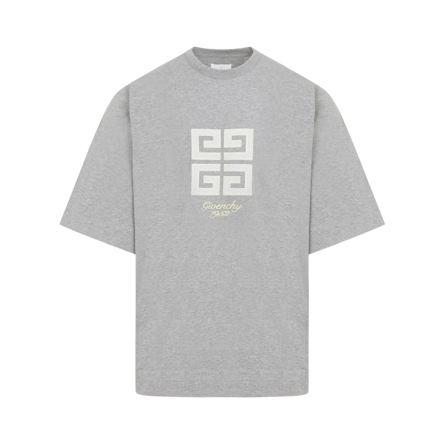 Shop Givenchy Short Sleeves T-shirt In Light Grey Melange