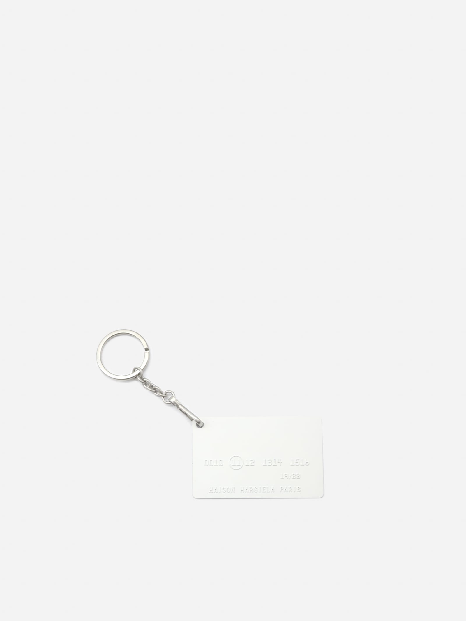 Maison Margiela Credit Card Key Ring In Brass