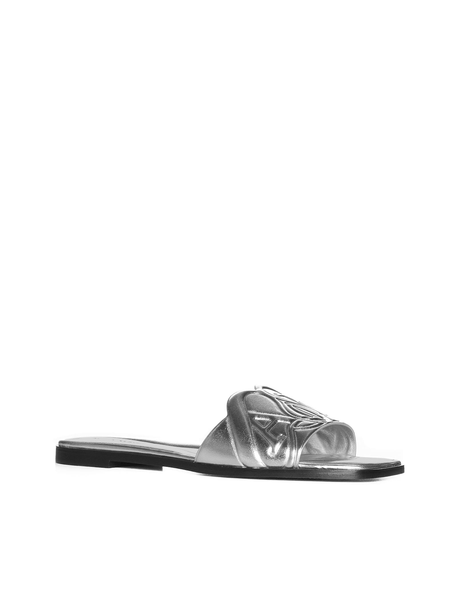 Shop Alexander Mcqueen Sandals In Silver