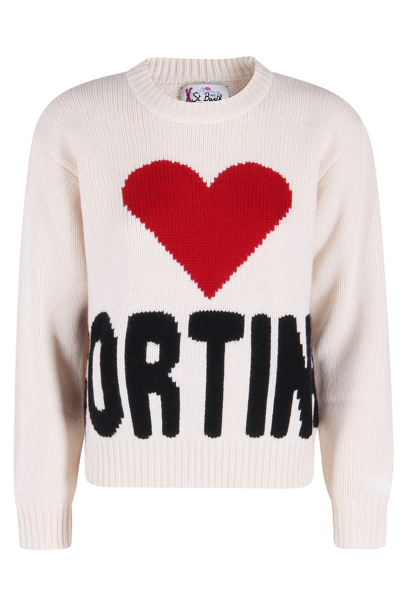 Mc2 Saint Barth Half Neck Sweater In Neutral