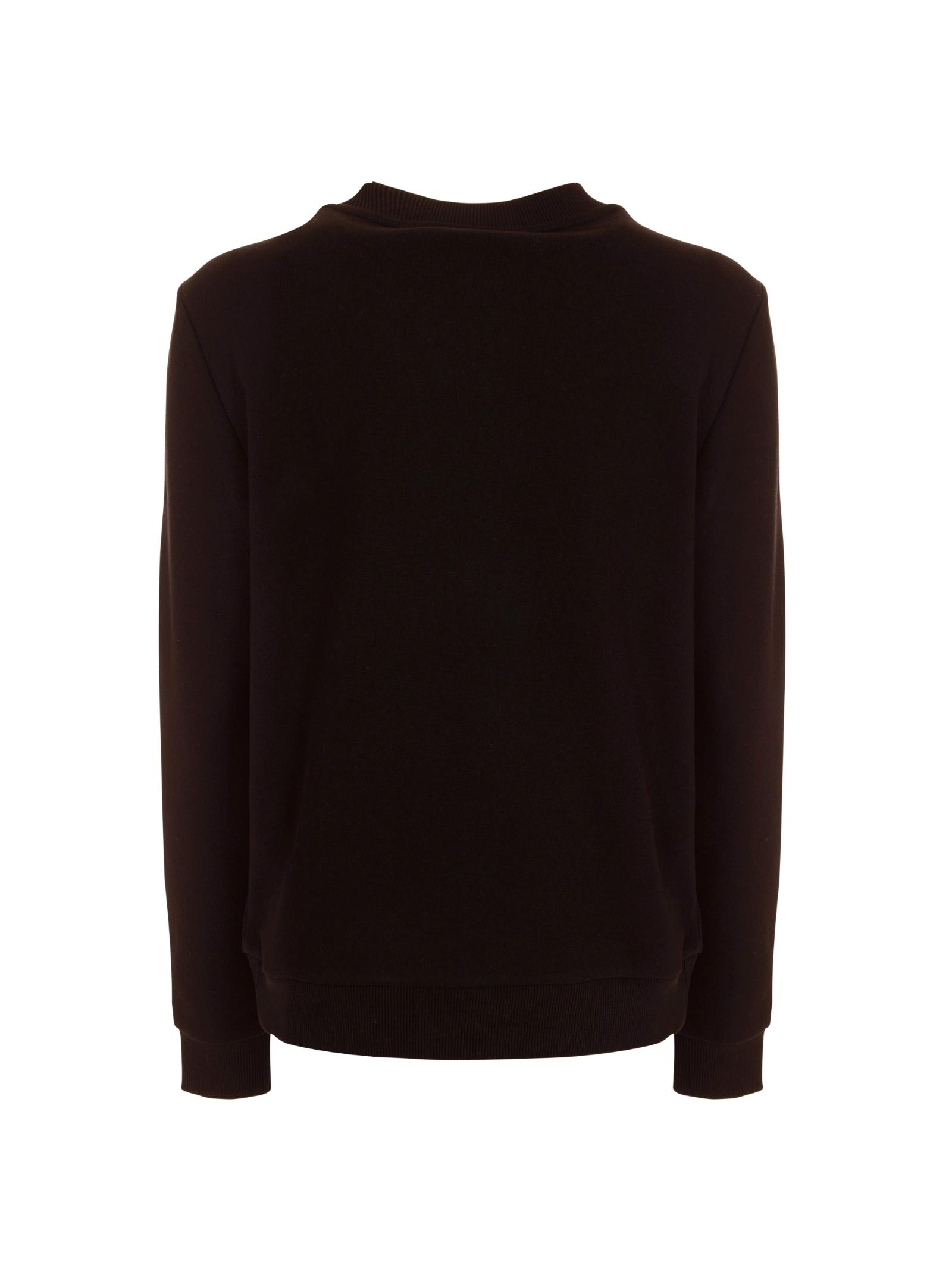 Just Cavalli Tiger Head Cotton Sweatshirt In Black