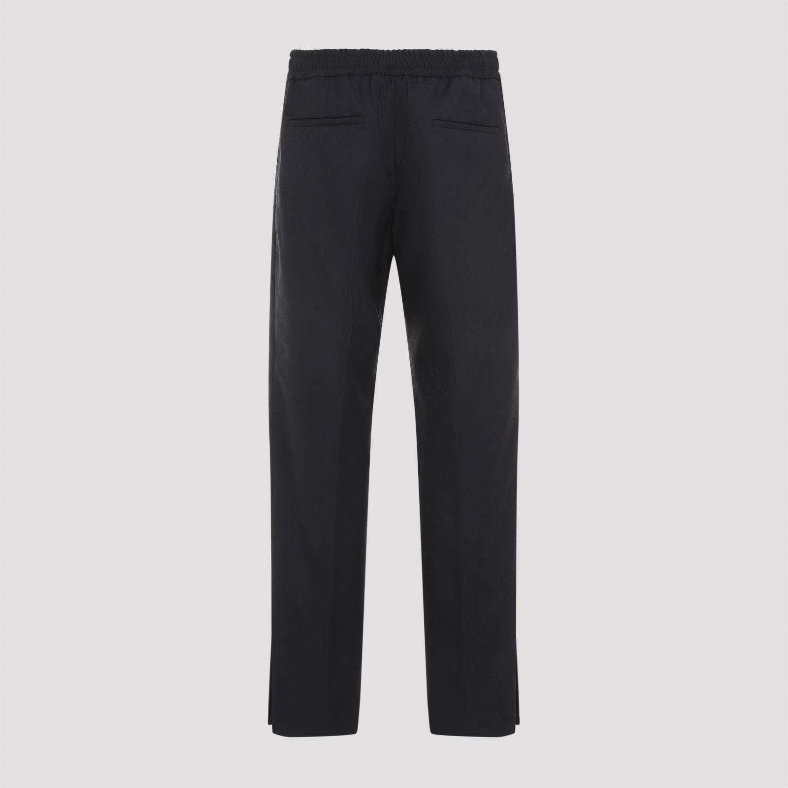 Shop Gucci Fo Drawstring Pants In Ink Mix