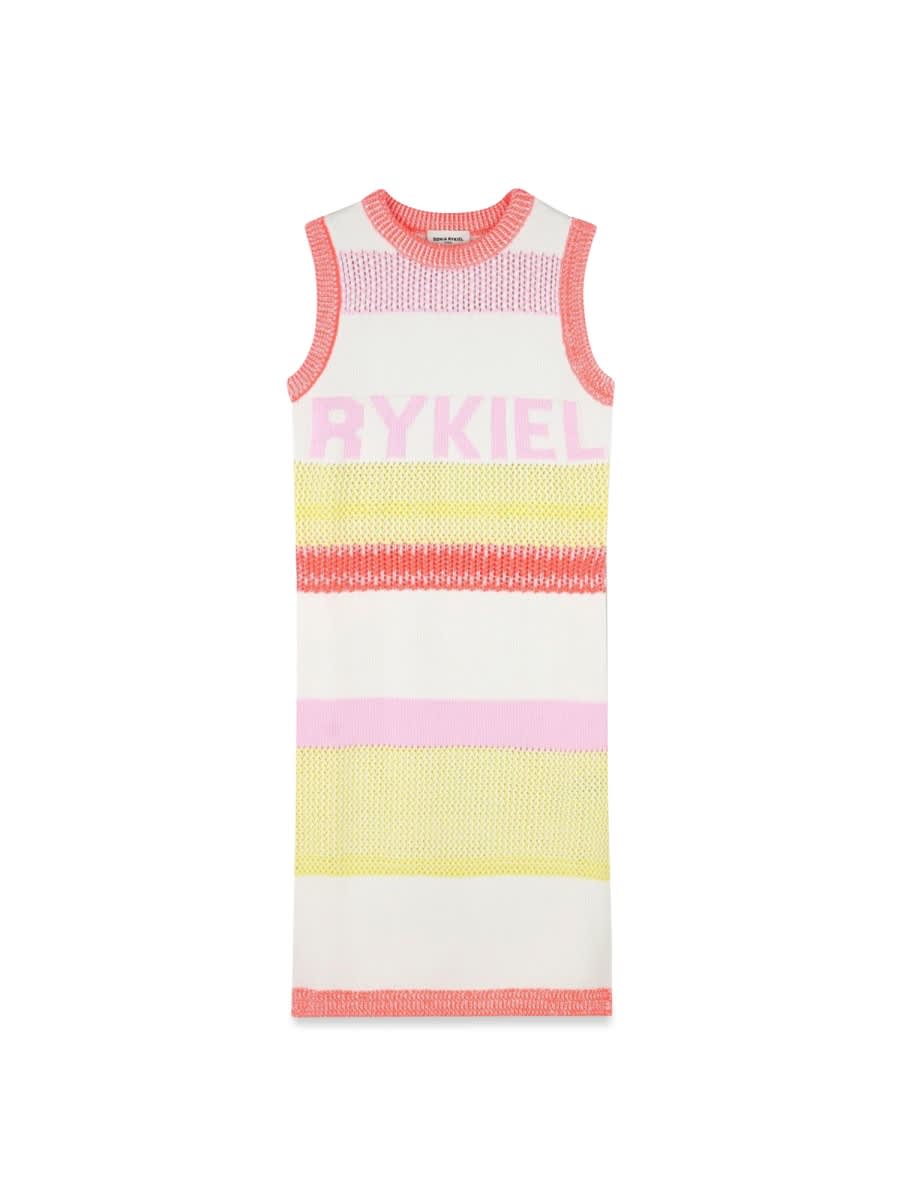 Sonia Rykiel Abito Con Logo In Multicolour