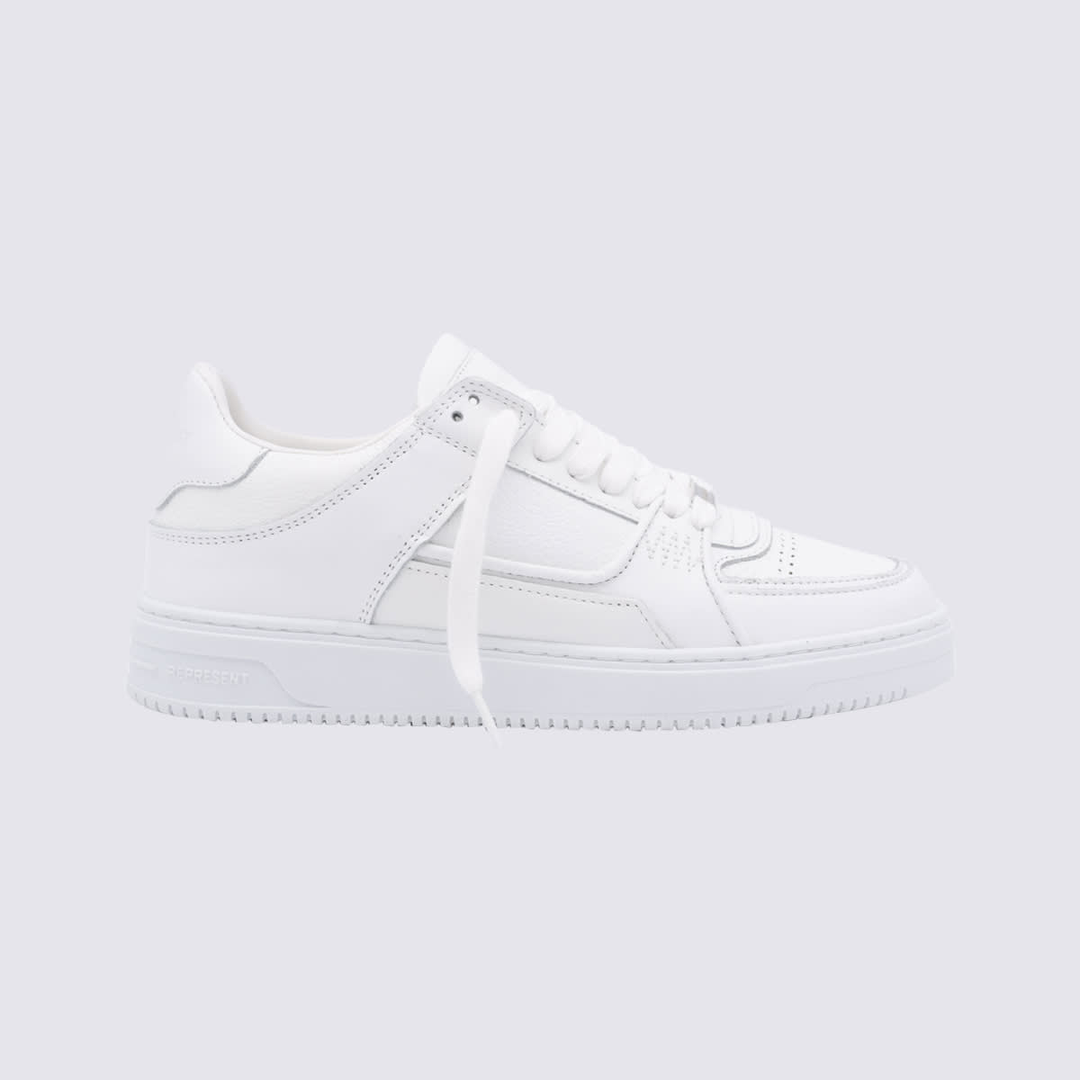 White Leather Apex Tonal Sneakers