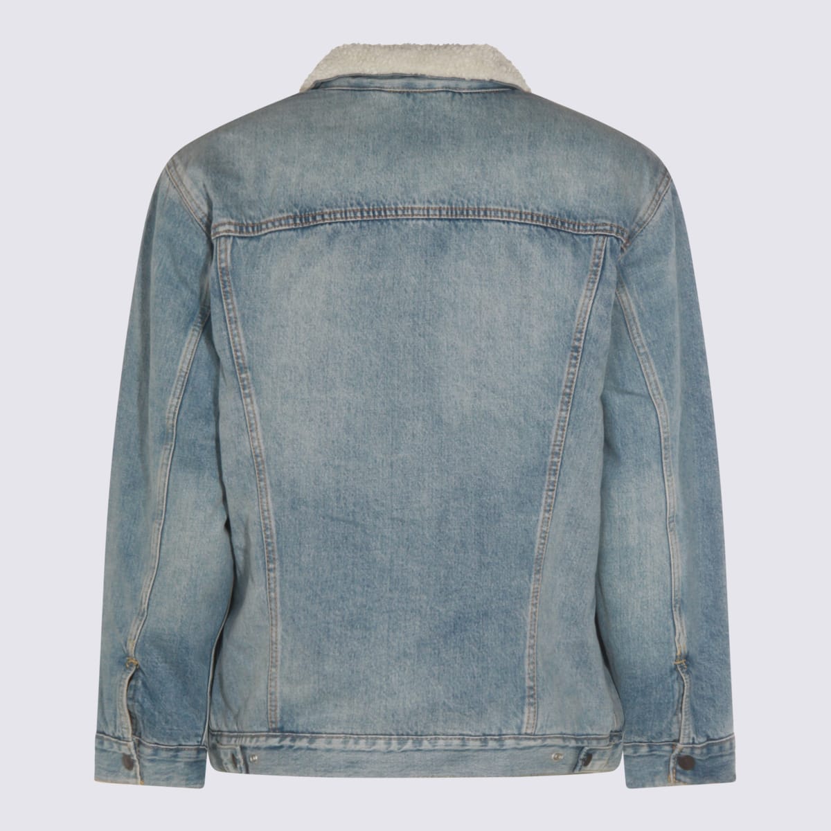 Levi's Blue Denim Type Ii Sherpa Trucker Jacket In Blue