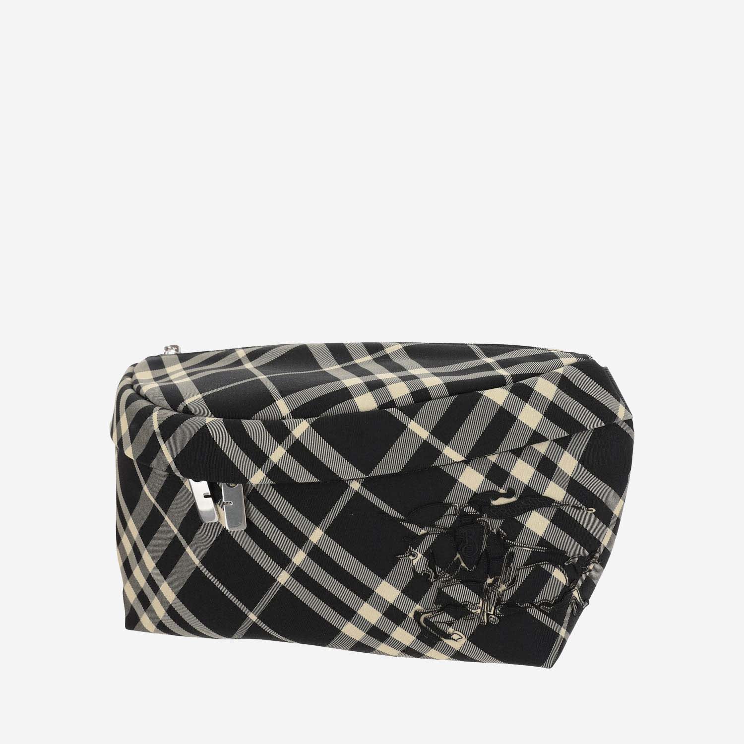 Shop Burberry Pouch With Check Pattern In Red