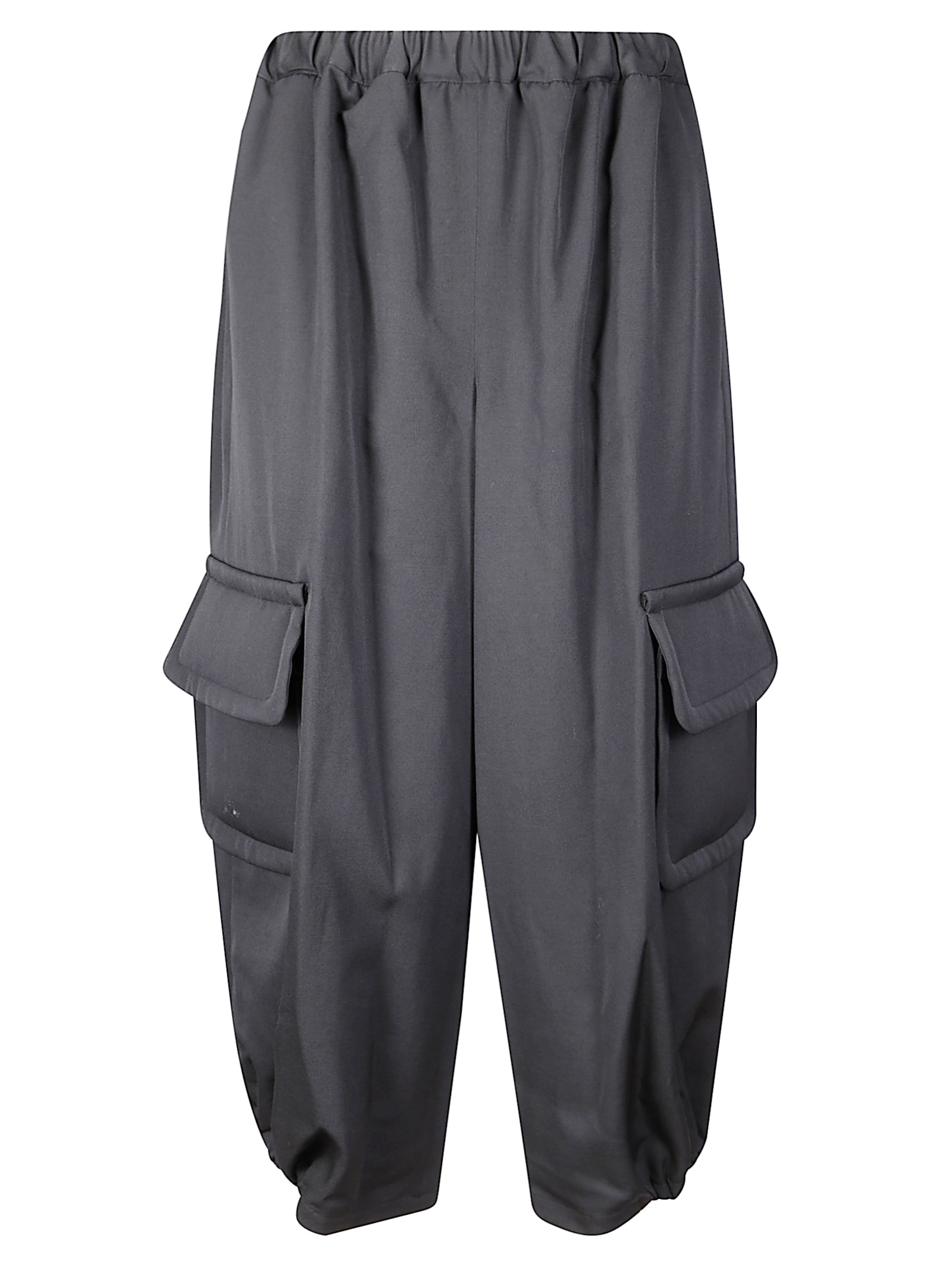 Comme Des Garçons Cuffed-ankles Trousers In Gray