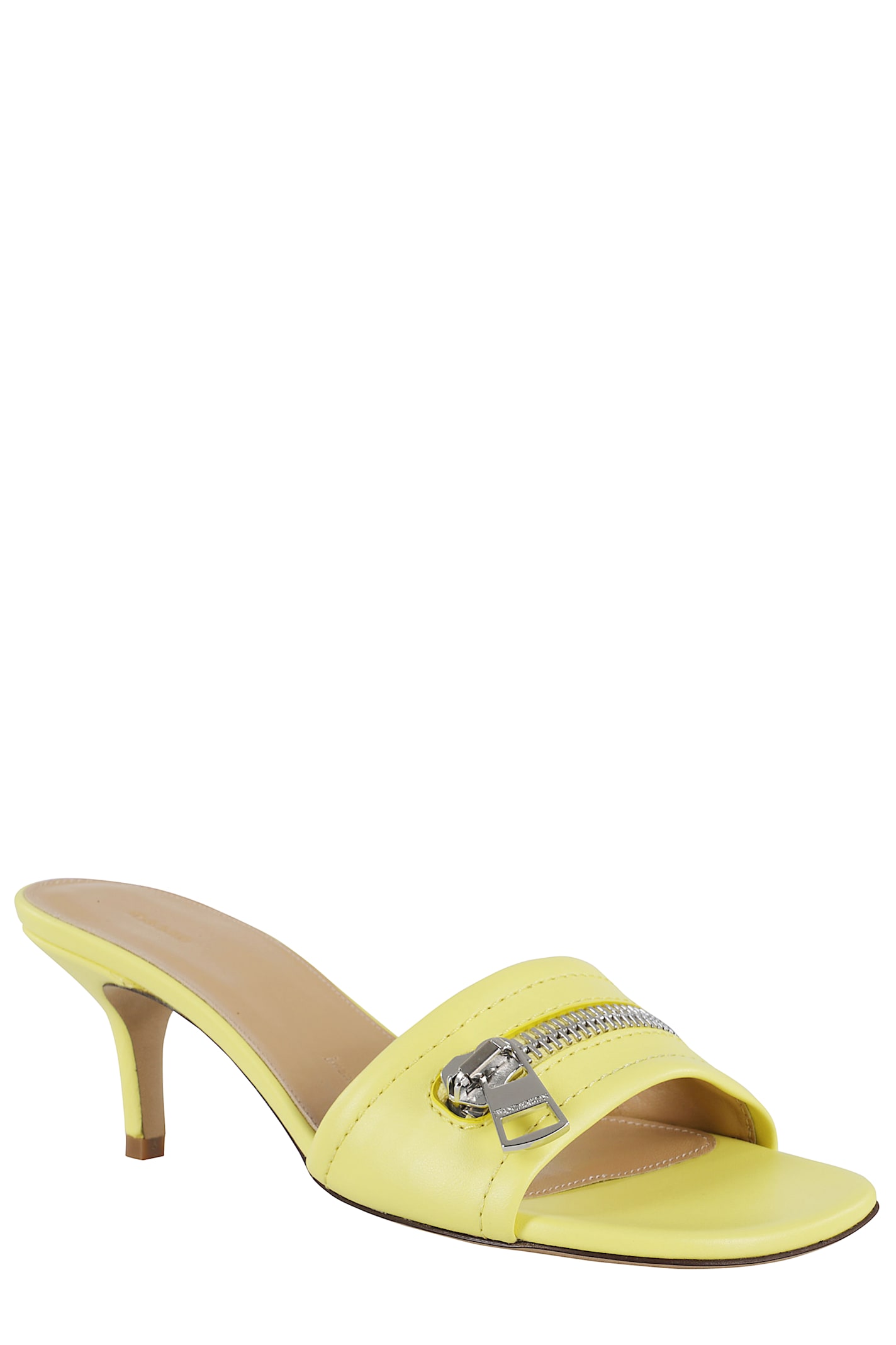 Jw Anderson 55mm Leather Heel Sandals In Lemonade