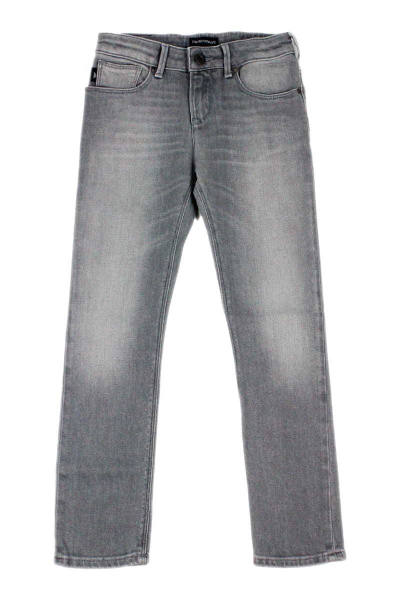 Emporio Armani 5-pocket Denim Trousers In Stretch Cotton