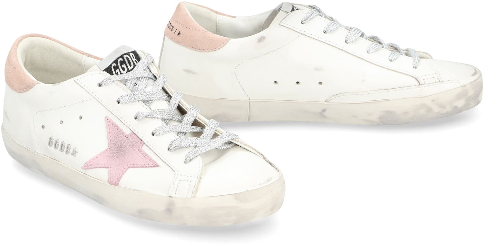 Shop Golden Goose Super-star Leather Low-top Sneakers In White