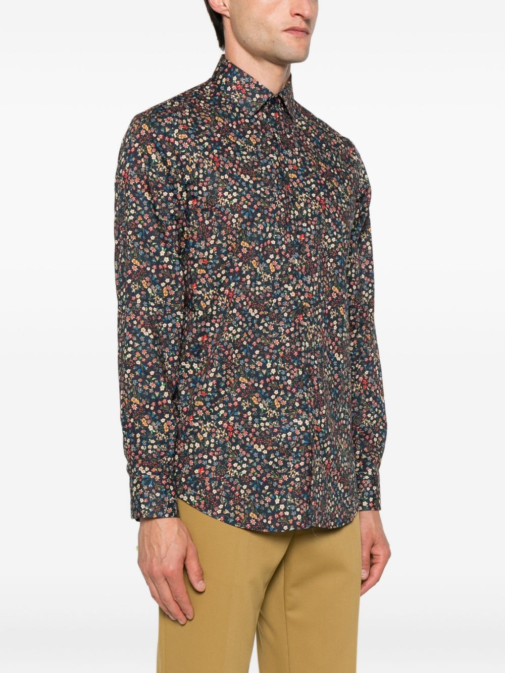 Paul Smith Multicolour Floral Long Sleeve Button-down Shirt In Multi
