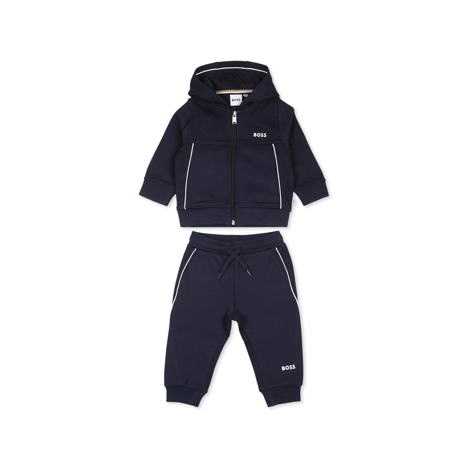 Hugo Boss Light Blue Set For Baby Boy With Logo In Blue