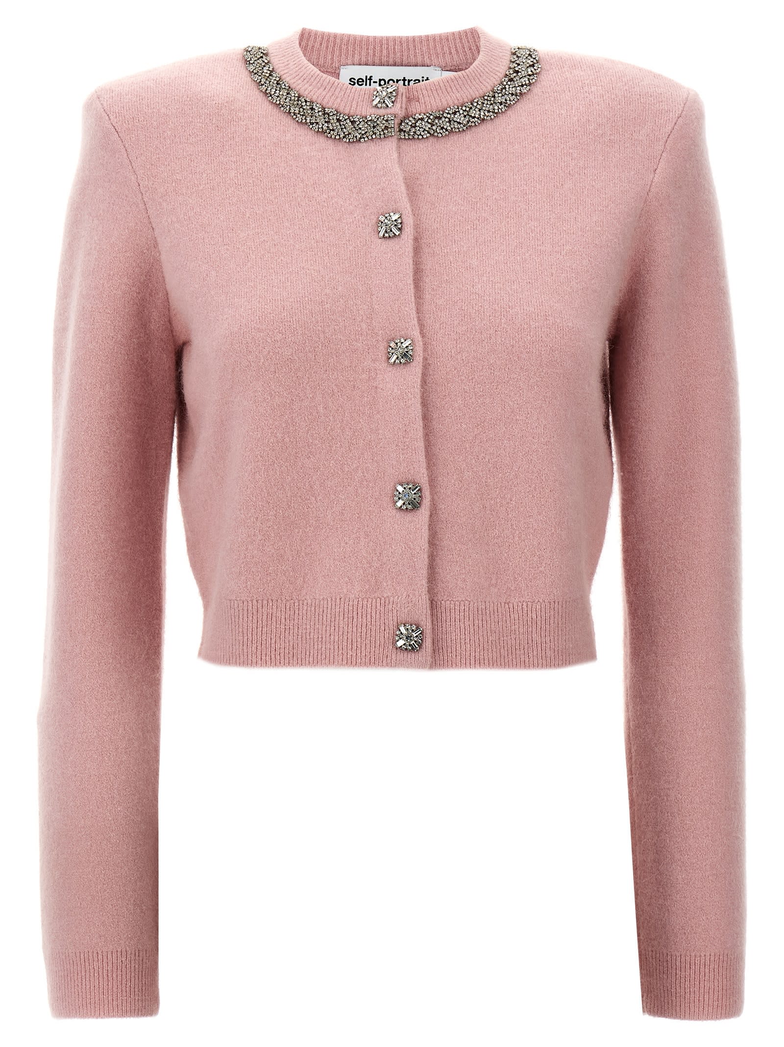 pink Embellished Cardigan