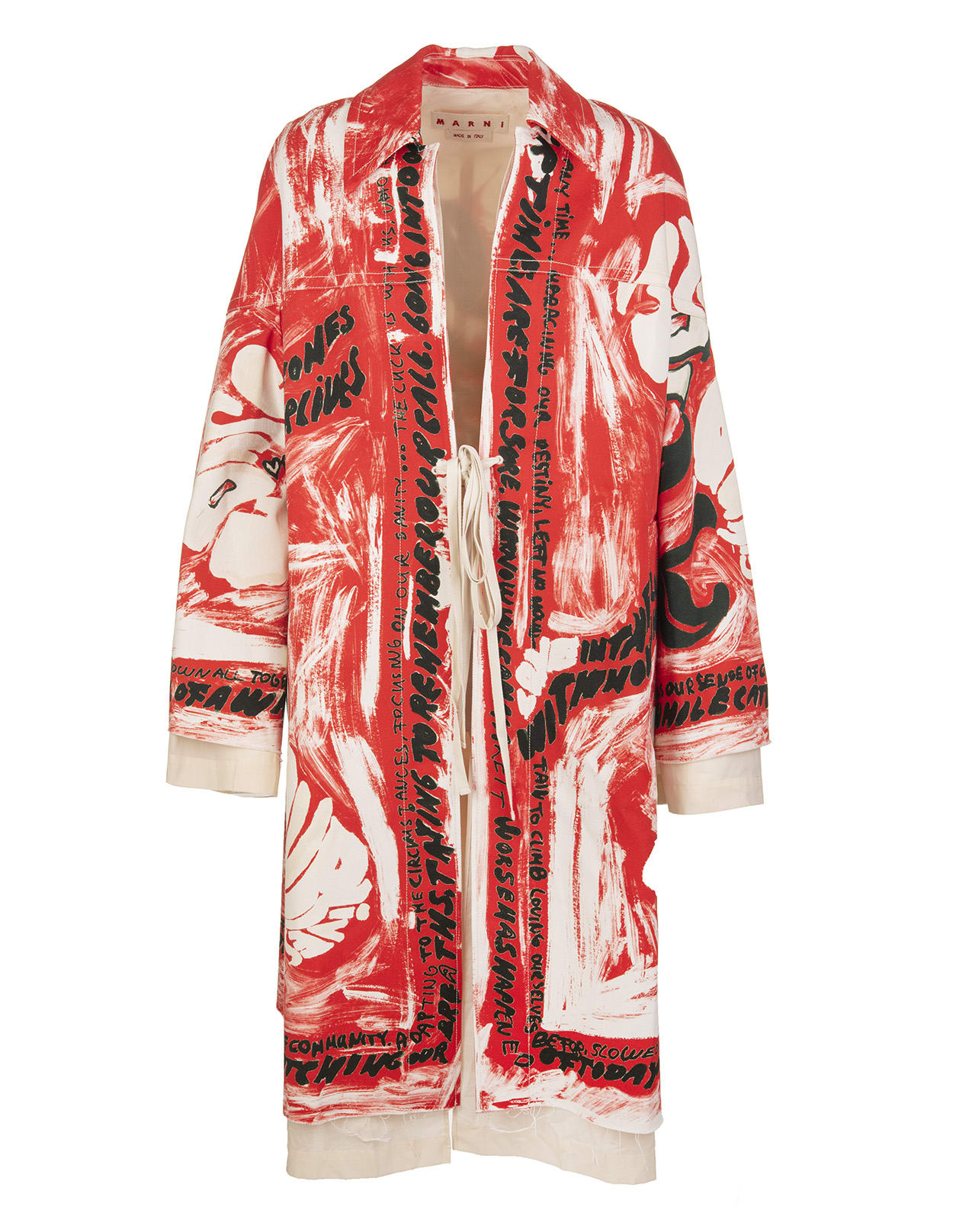 Marni Robe Coat With Ribbon Closure
