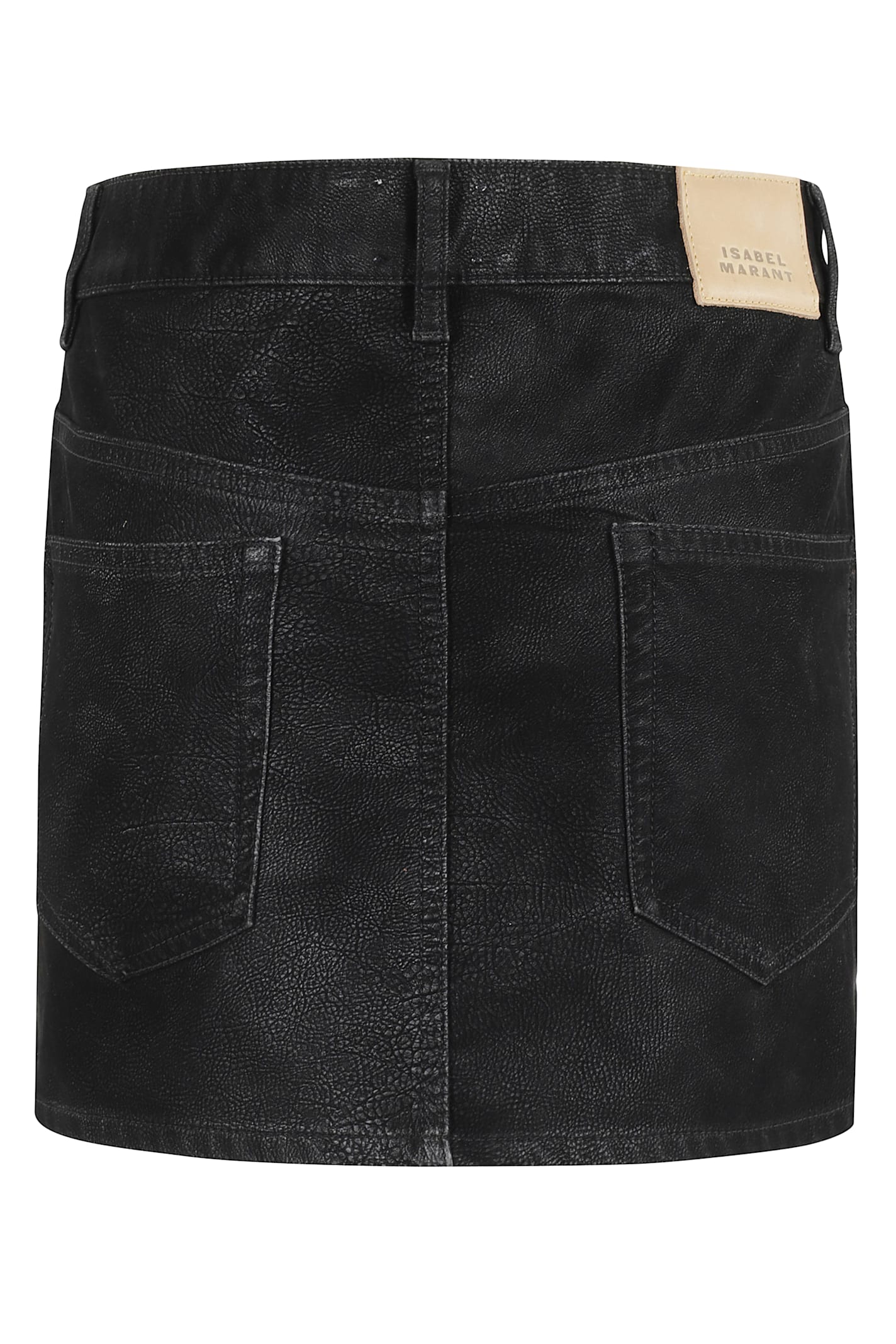 Isabel Marant Étoile Isabel Marant Etoile Black Synthetic Leather Kimmy Mini Skirt In Black