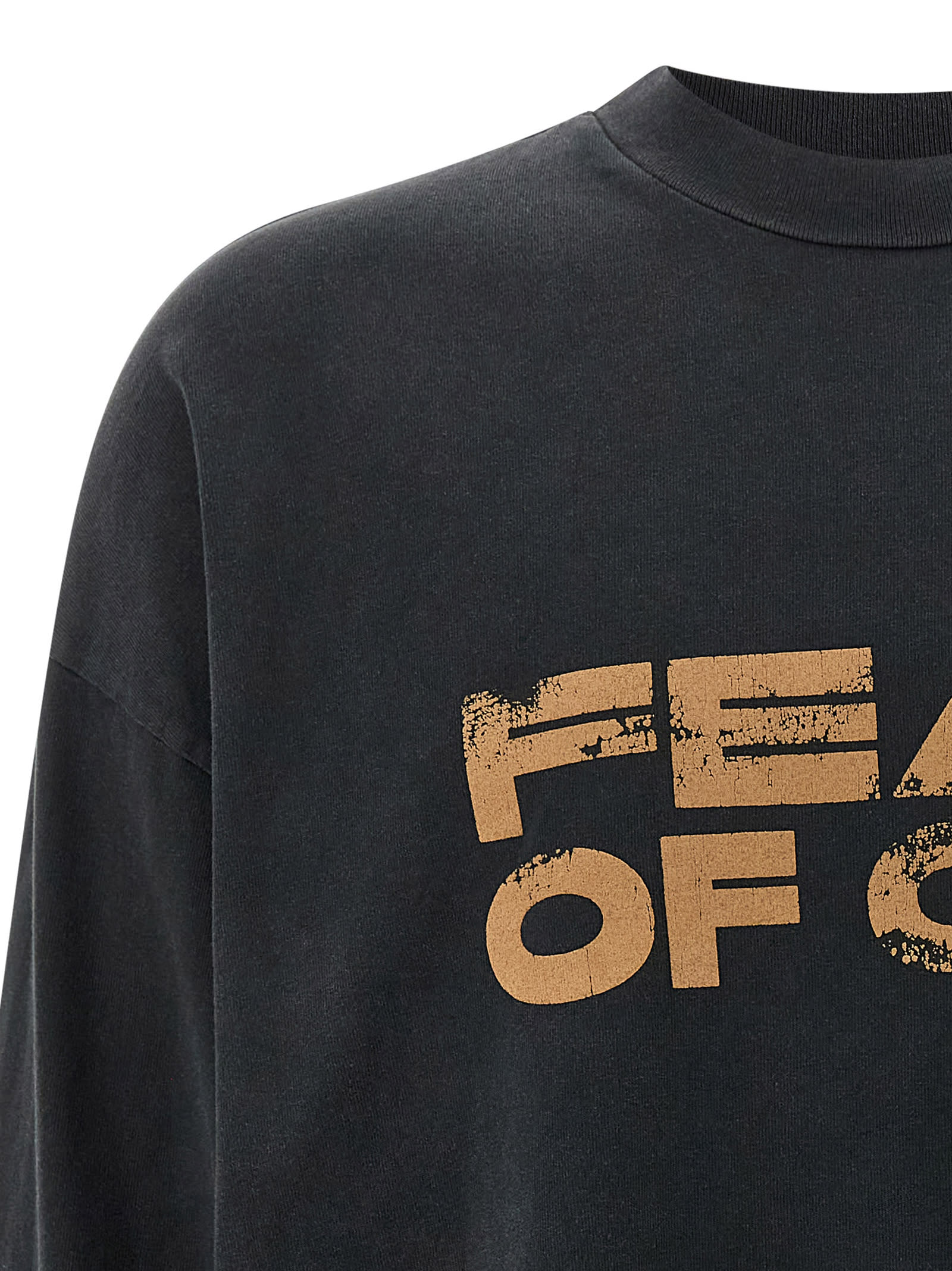 Fear Of God Logo-print Cotton-jersey T-shirt In Black