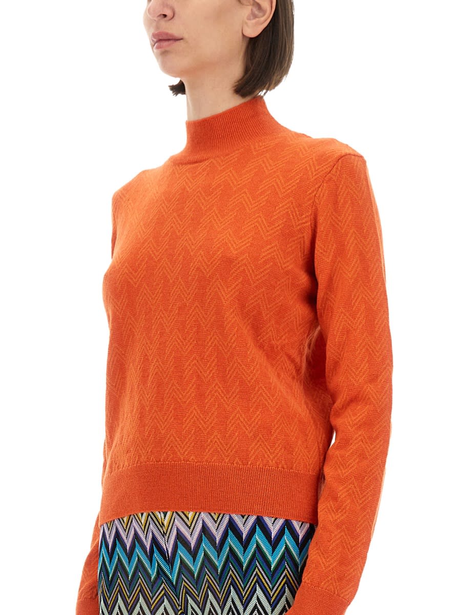 Shop Missoni Wool Jersey. In Orange