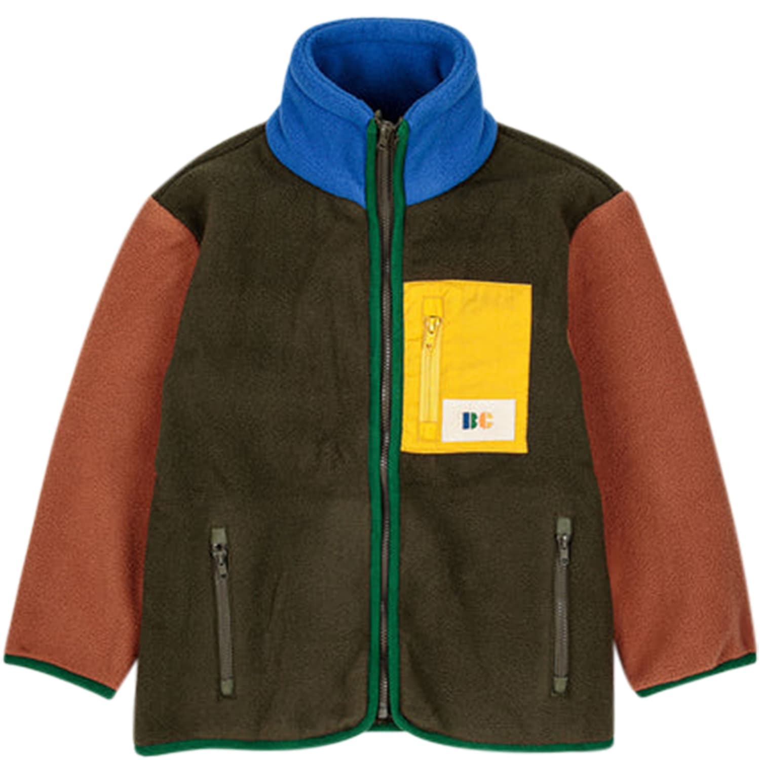 BOBO CHOSES GREEN JACKET FOR KIDS IN COLOR BLOCK