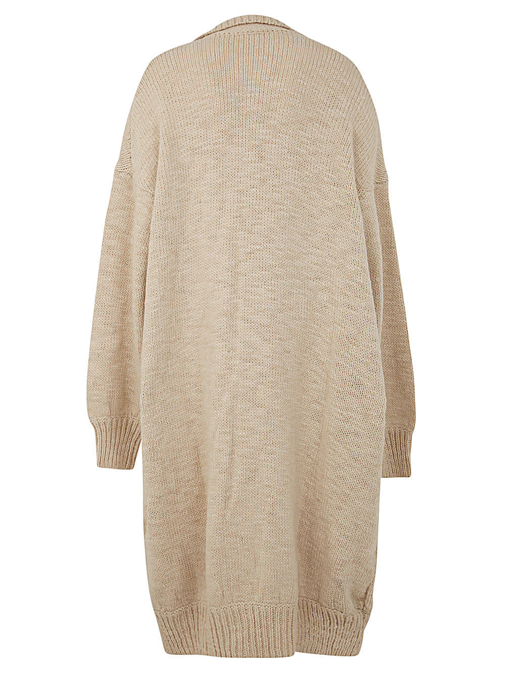 Yohji Yamamoto R 3g Plain Stitch H Knitted Coat In Off White