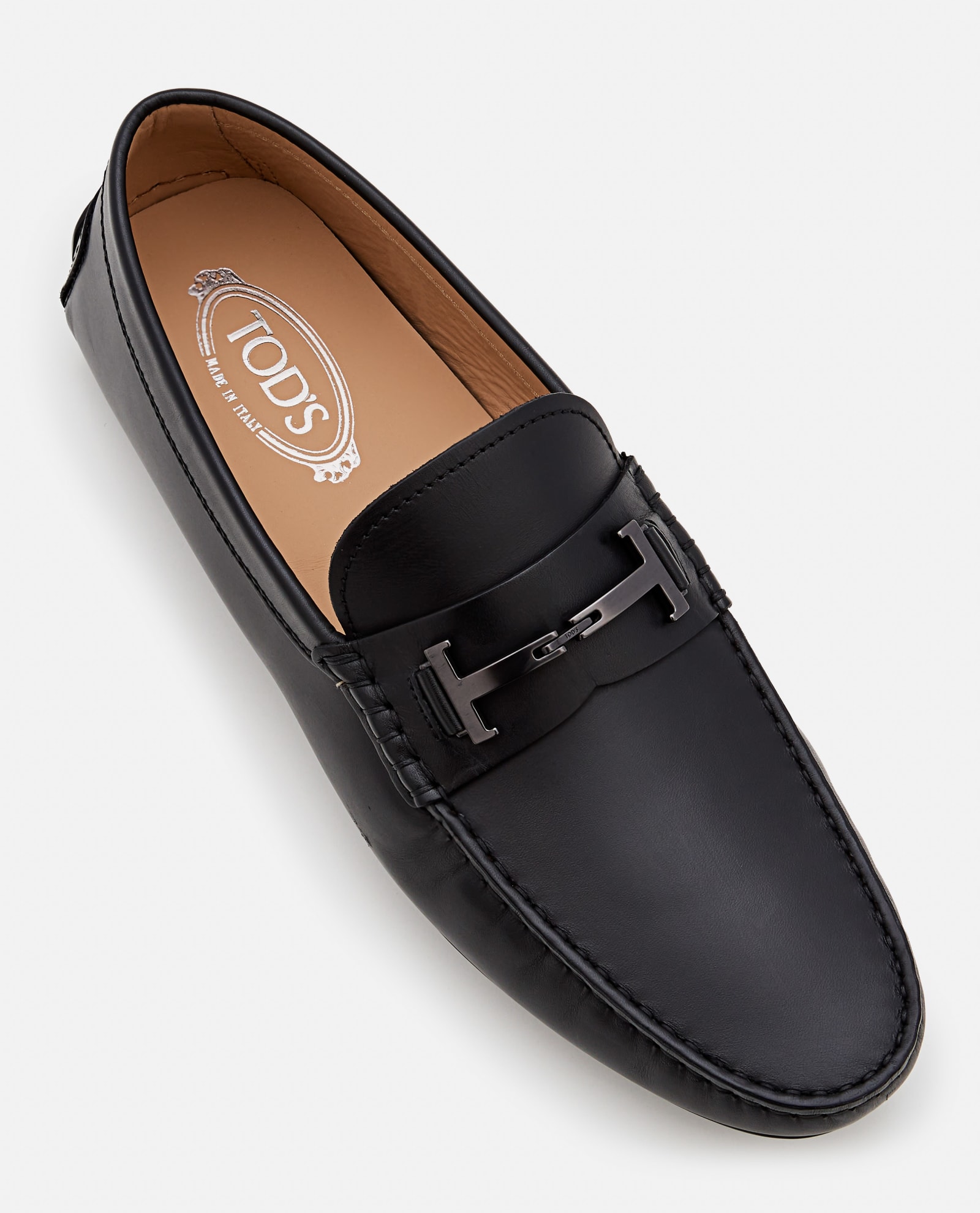 Shop Tod's City Gommino Loafers In Black