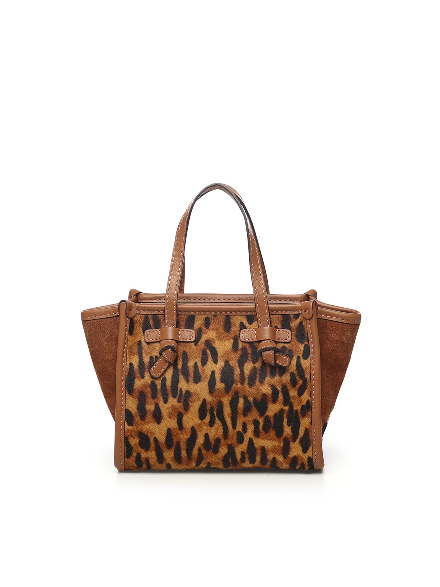 Gianni Chiarini Miss Marcella Mini Bag In Printed Leather In Brown