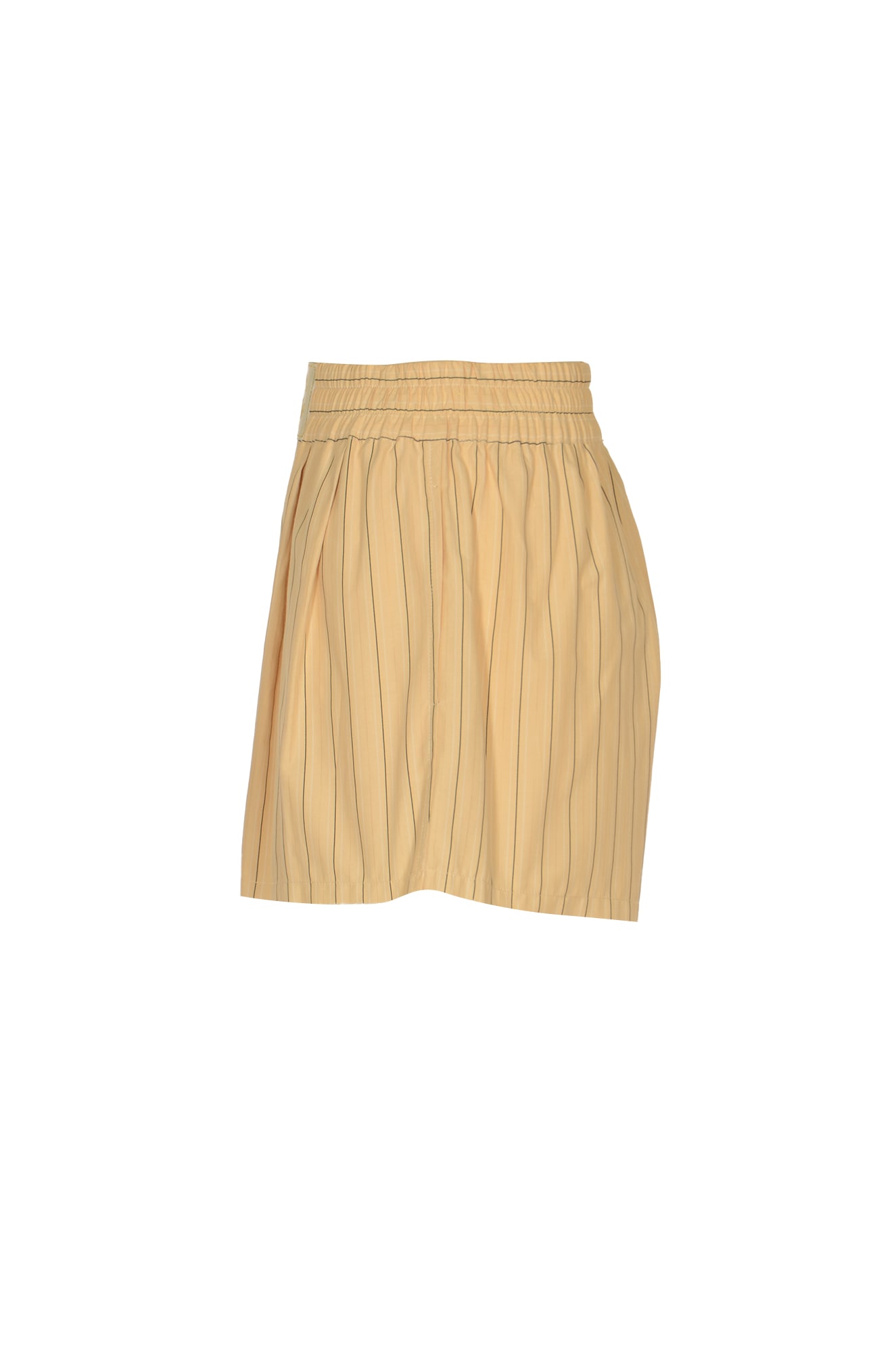 Shop Weili Zheng Pinstriped Boxer Shorts In Ecru