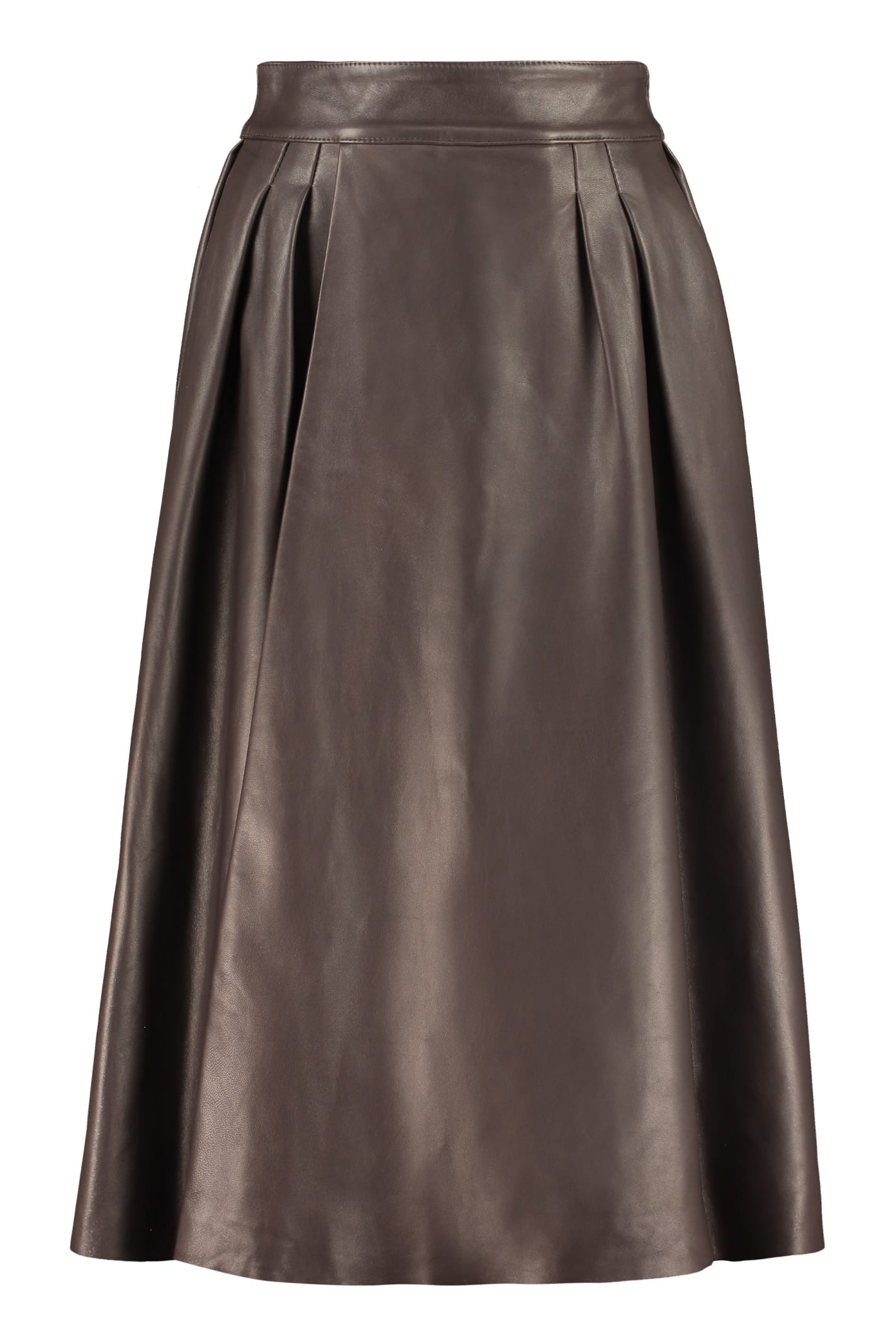 Dolce & Gabbana Leather Full Skirt